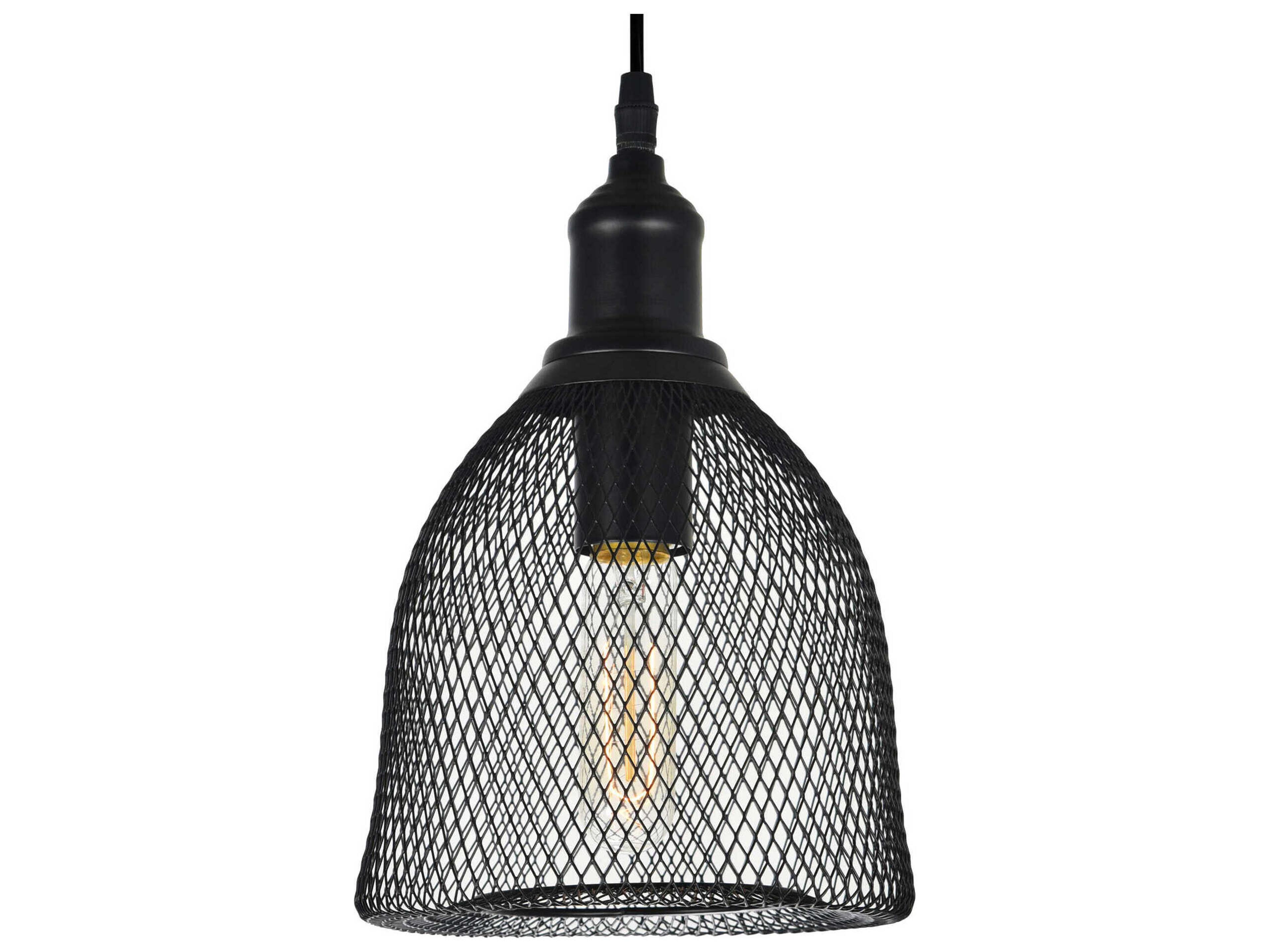 CWI Lighting Drea 1-Light Black Mini Pendant
