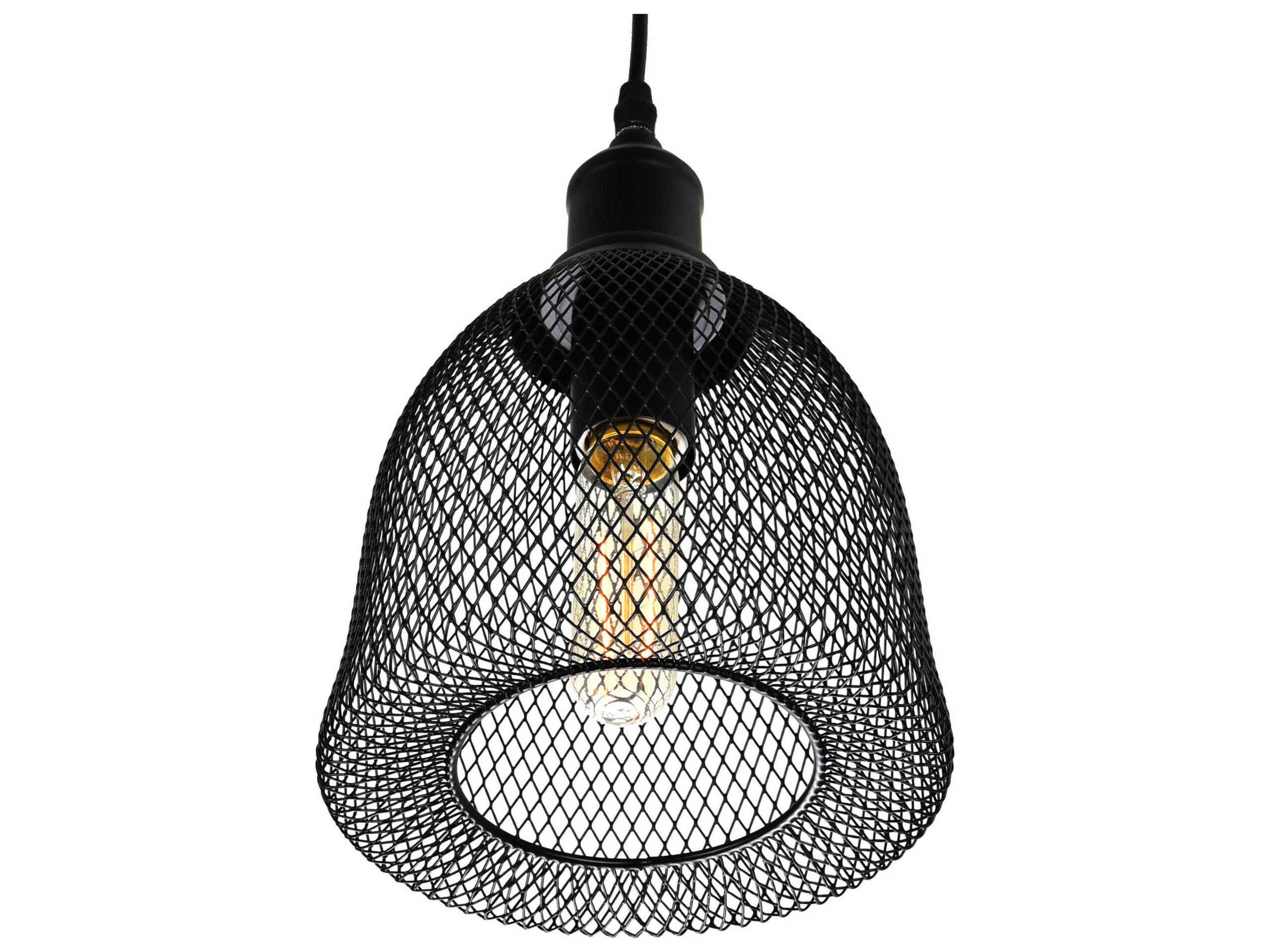 CWI Lighting Drea 1-Light Black Mini Pendant