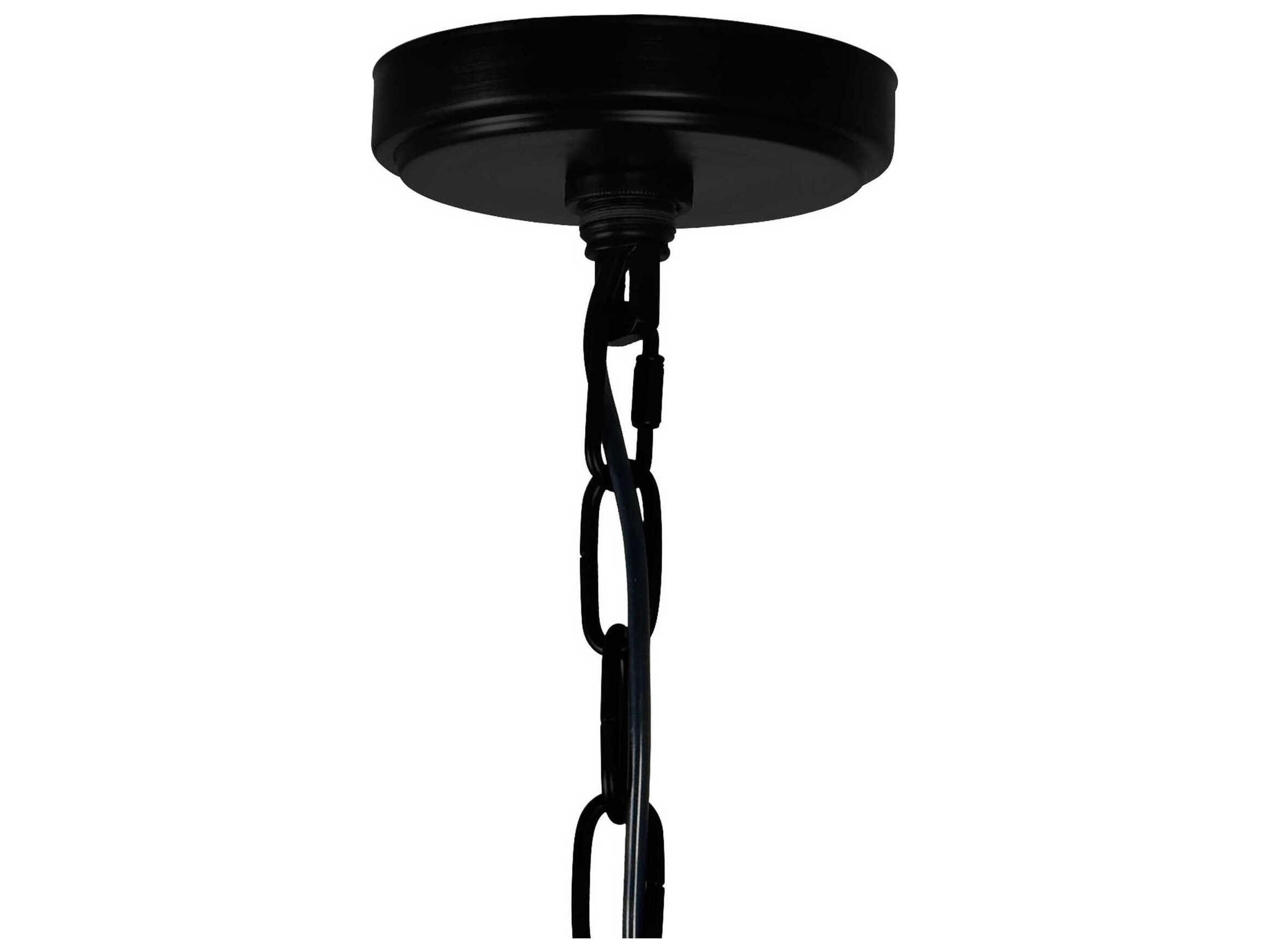 CWI Lighting Ganges 6-Light Black Pendant