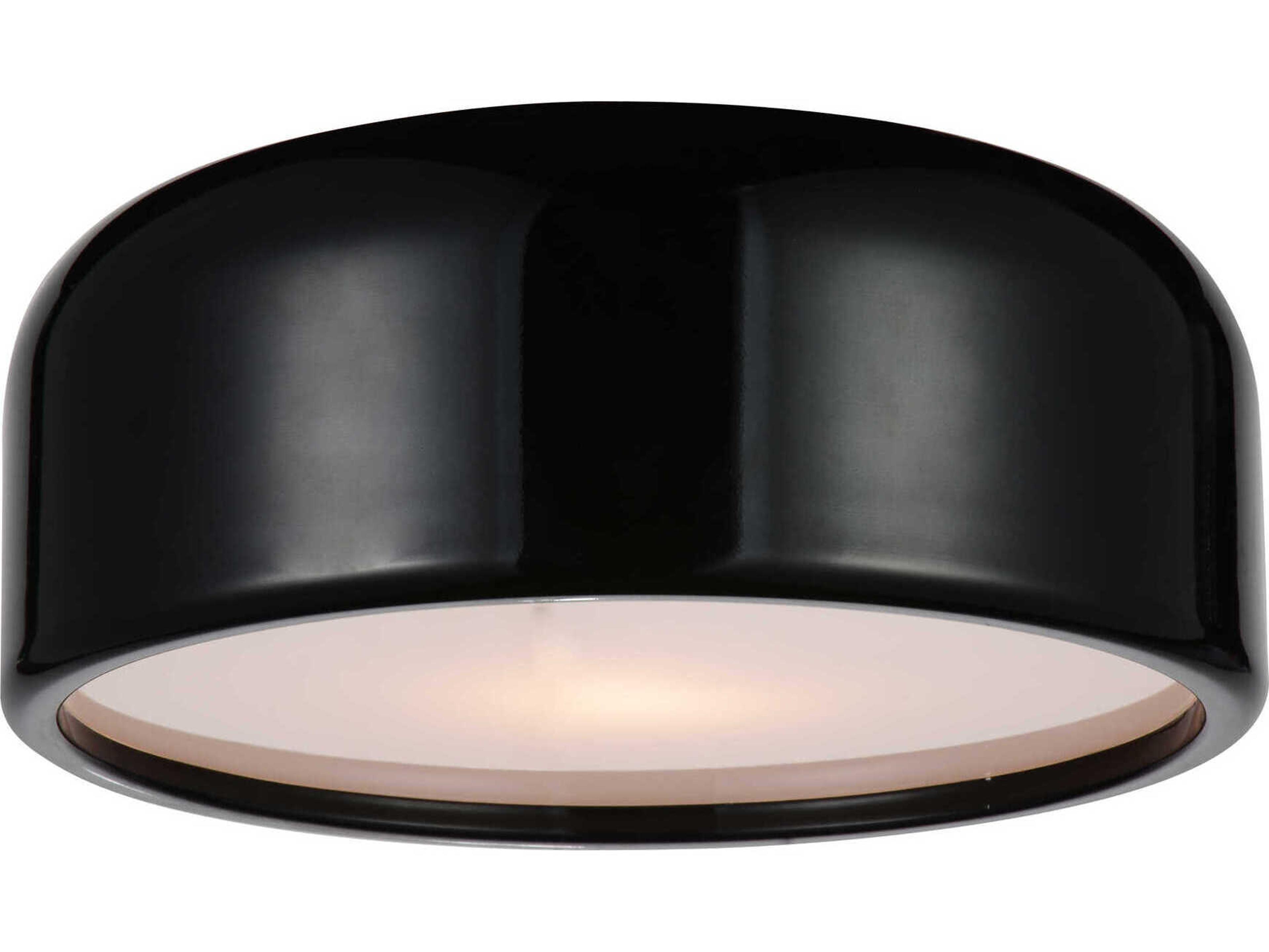 Campton 2-Light Black Flush Mount