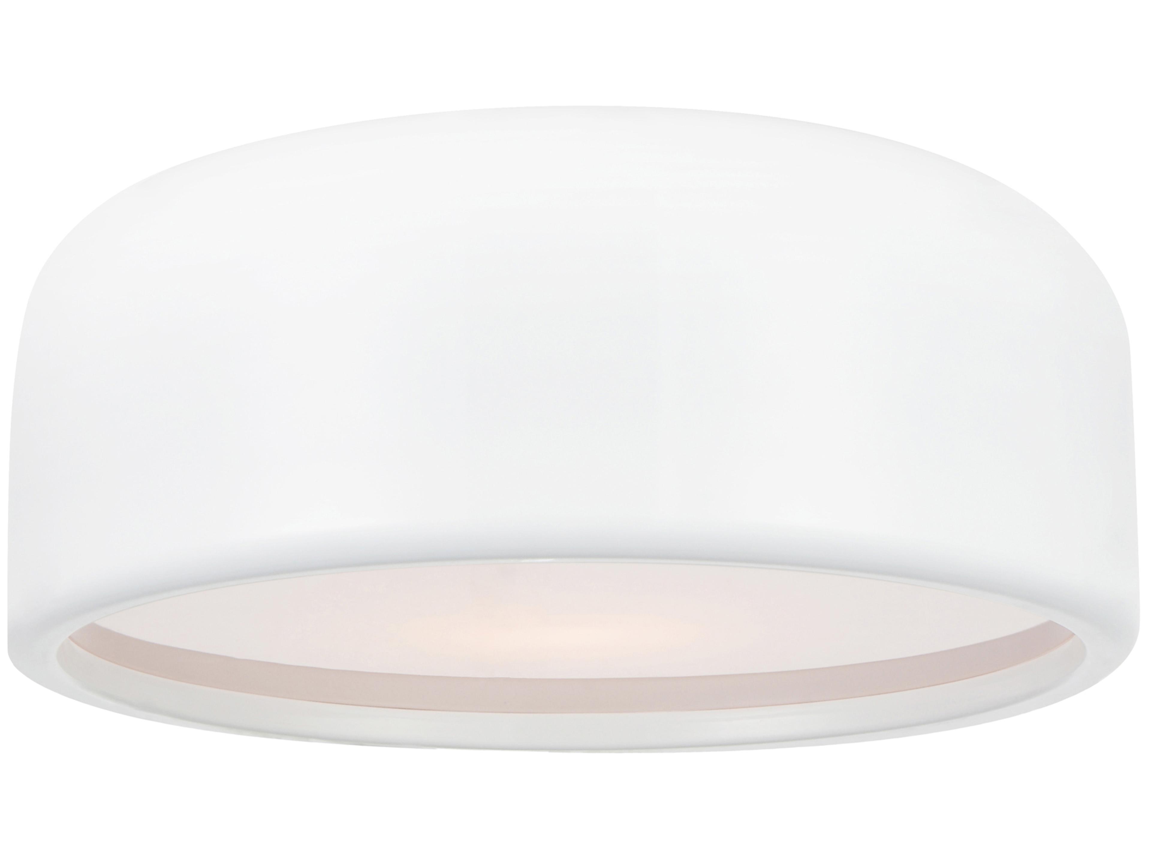 CWI Lighting Campton 2-Light White Flush Mount