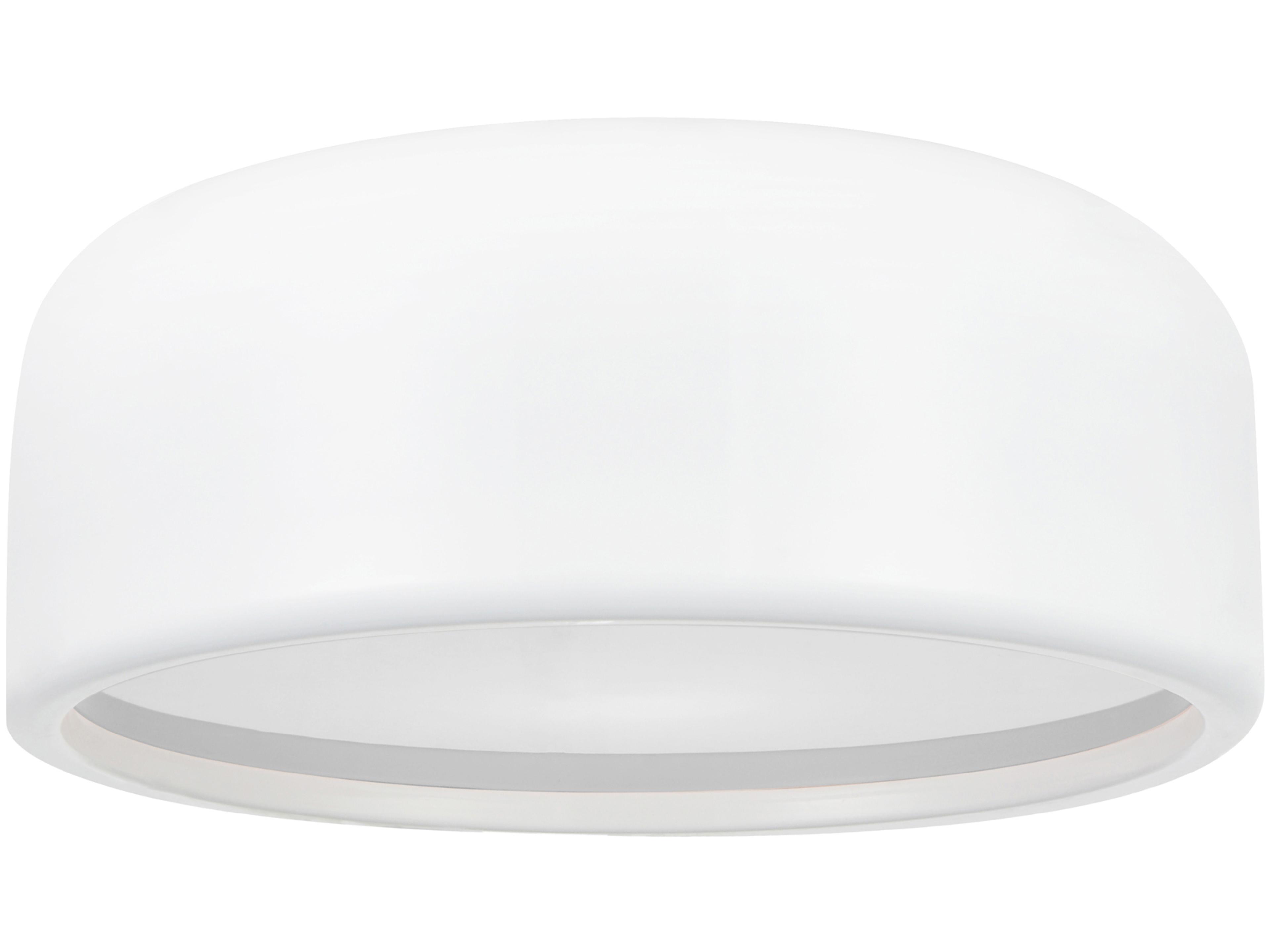 CWI Lighting Campton 2-Light White Flush Mount