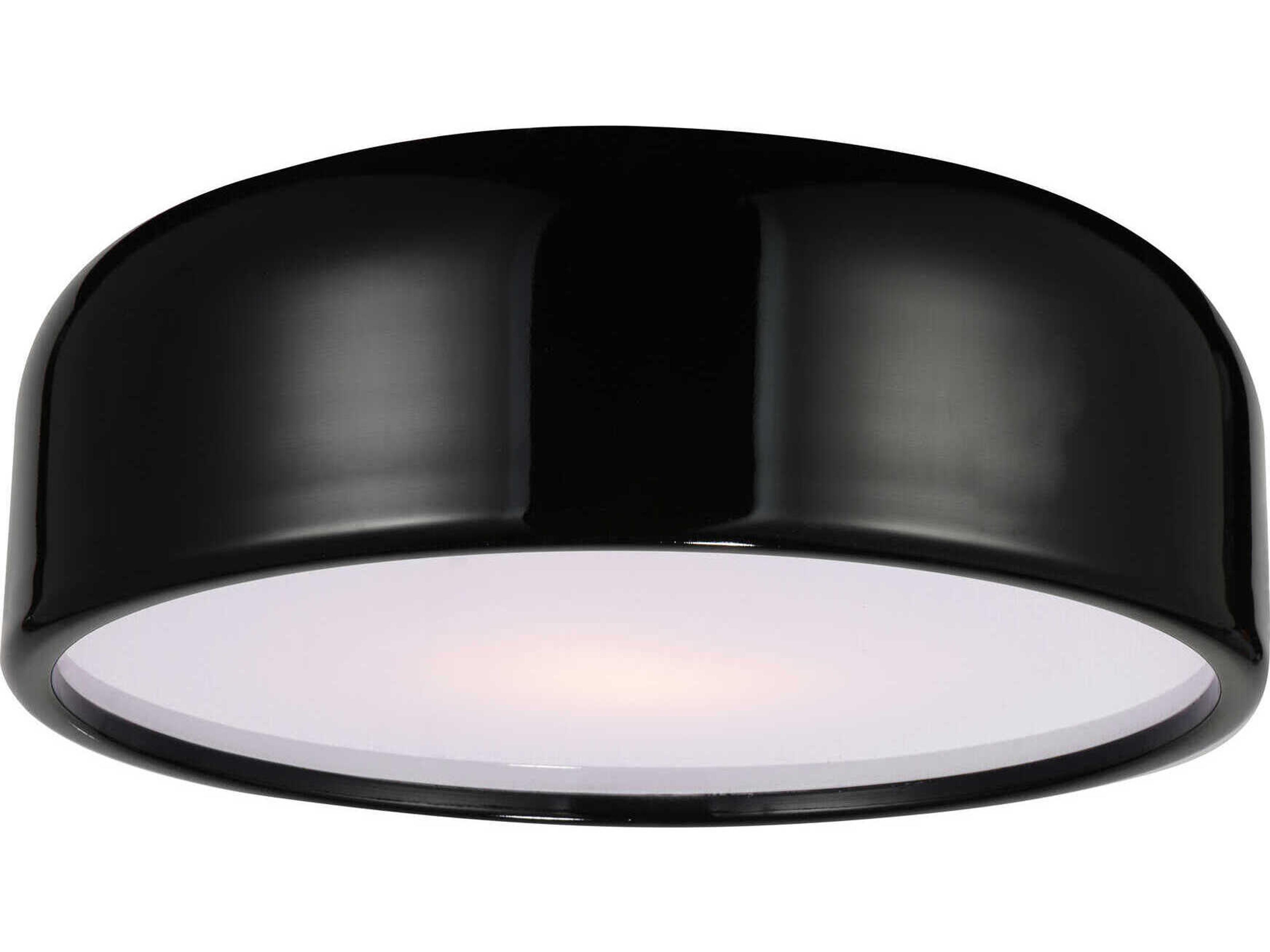 Campton 3-Light Black Flush Mount