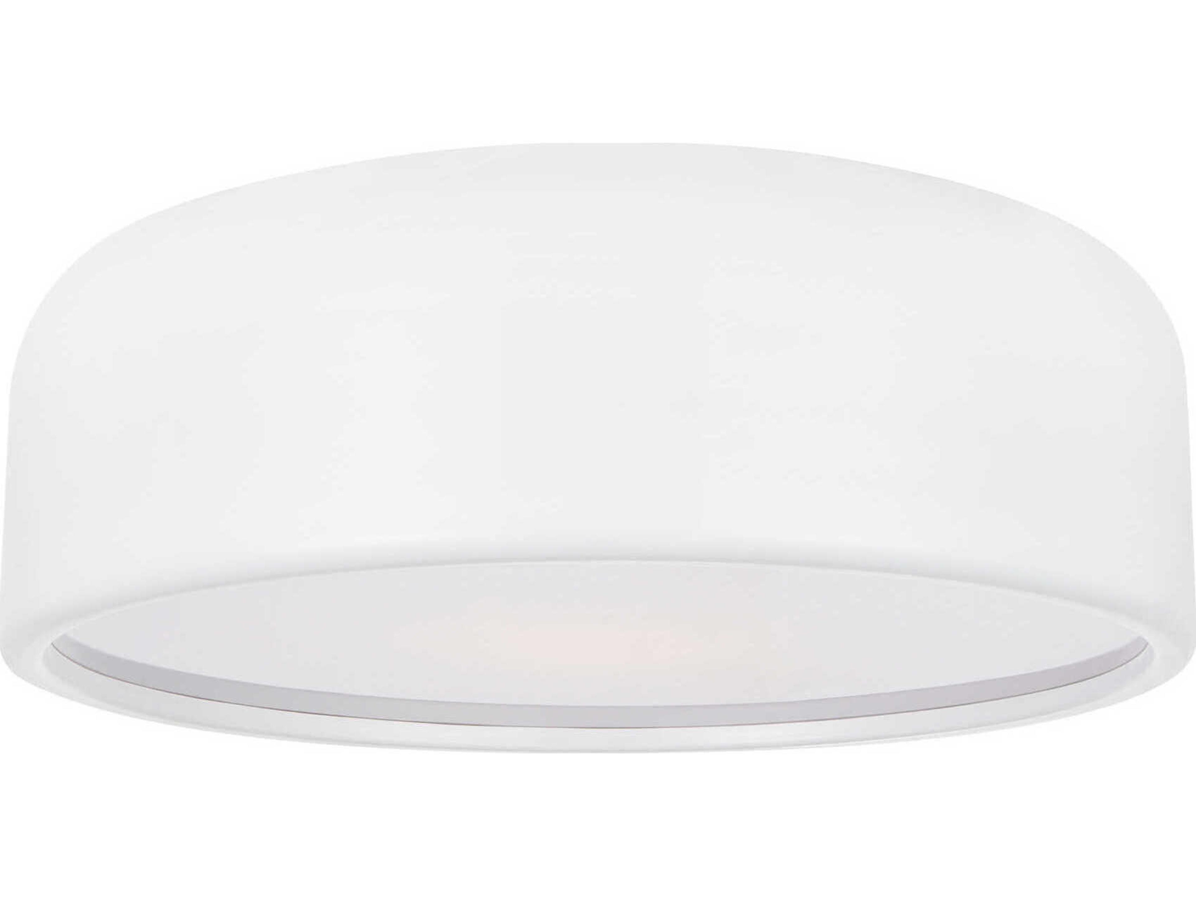 Campton 3-Light Flush Mount Ceiling Light in White