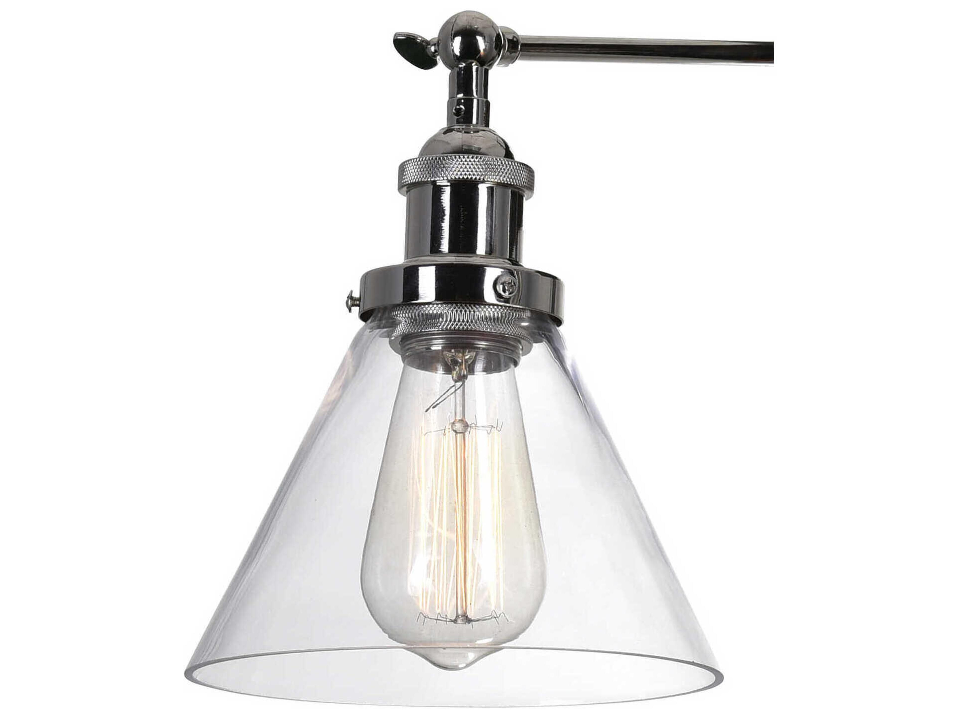 CWI Lighting Eustis 2-Light Polished Nickel Vanity Light