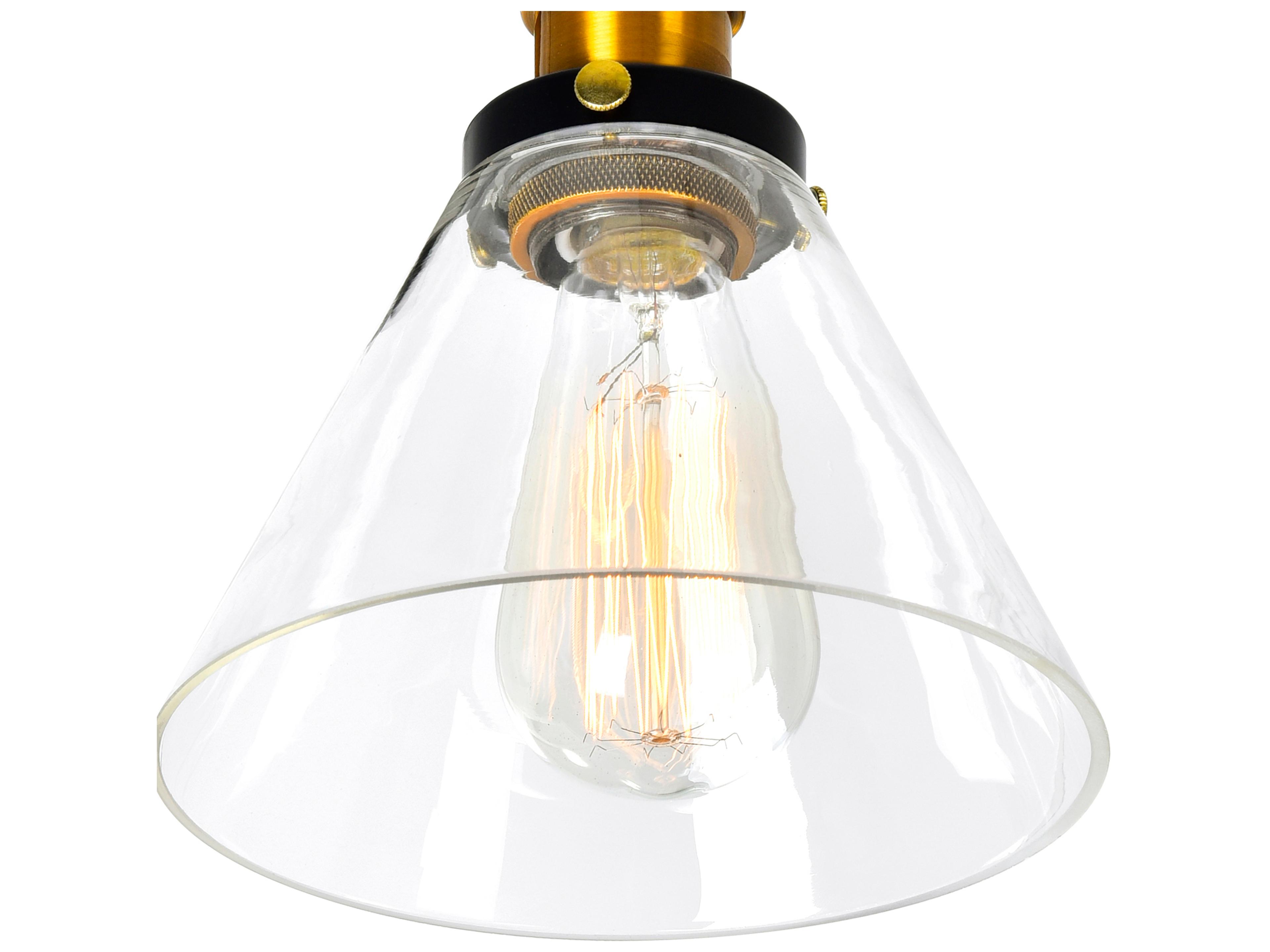 CWI Lighting Eustis 3-Light Black Gold Brass Vanity Light