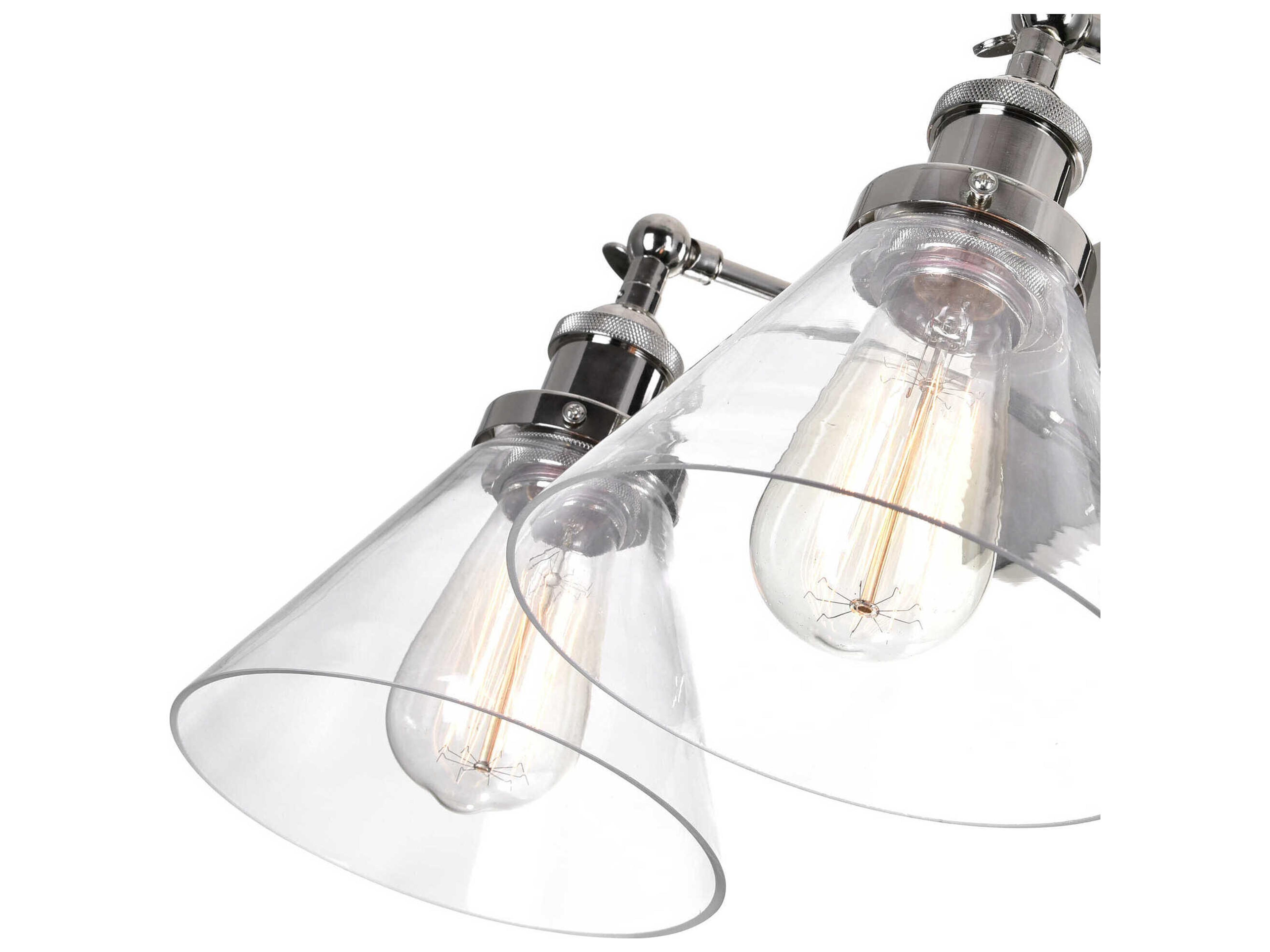 CWI Lighting Eustis 3-Light Polished Nickel Vanity Light