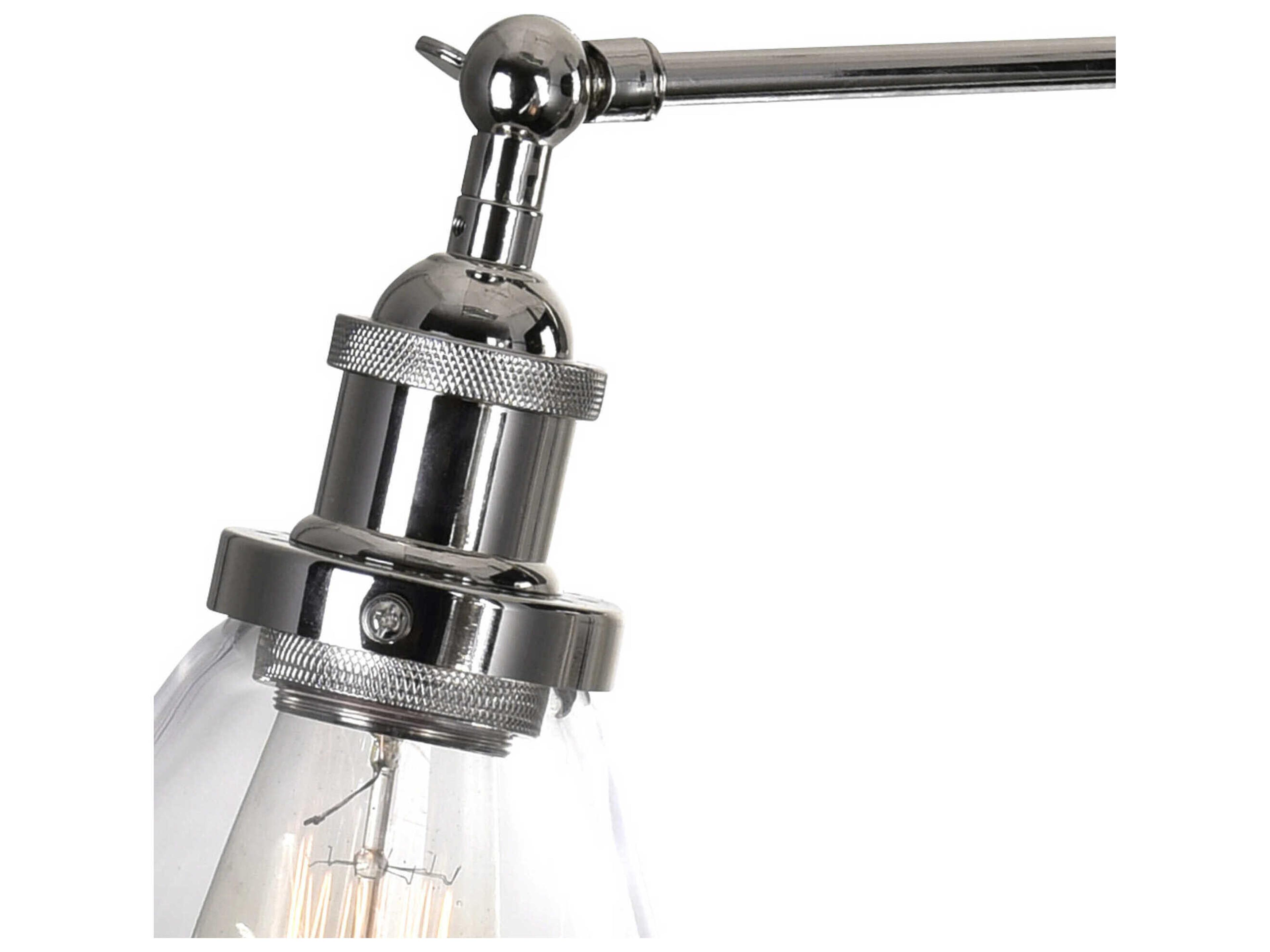 CWI Lighting Eustis 1-Light Polished Nickel Wall Sconce