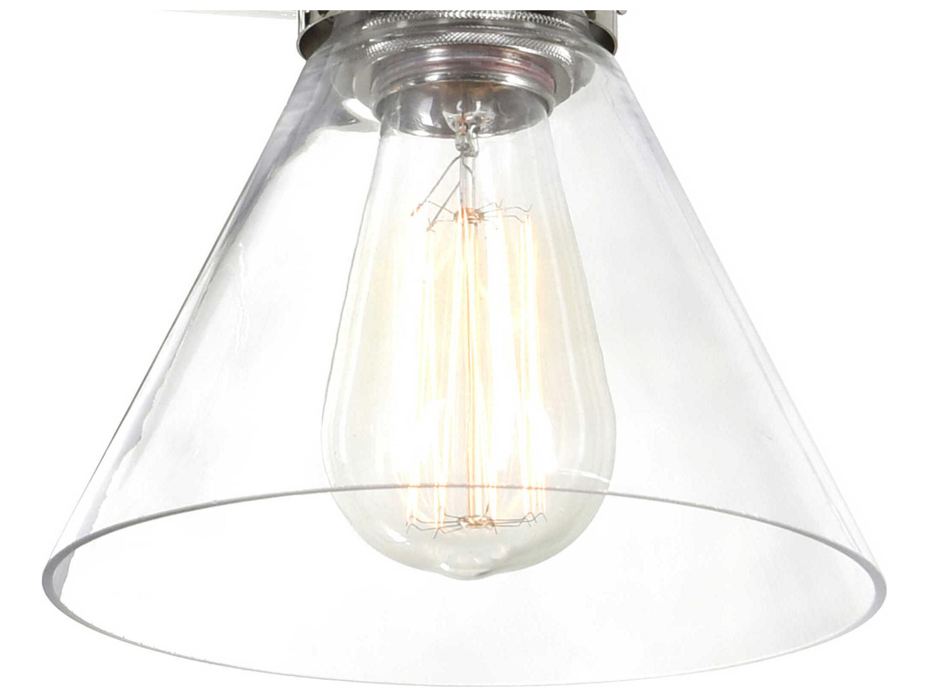 CWI Lighting Eustis 1-Light Polished Nickel Wall Sconce