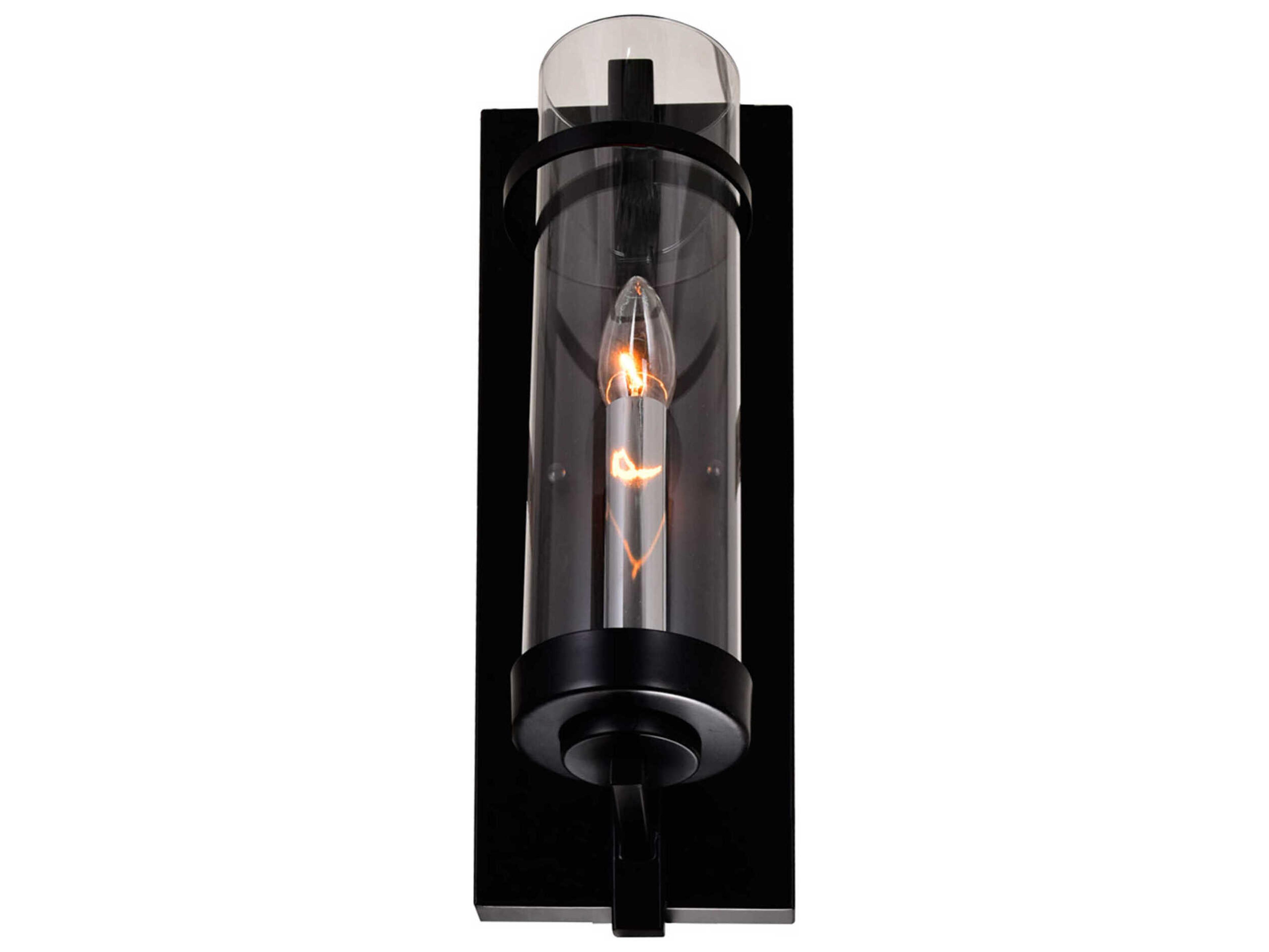 CWI Lighting Sierra 1-Light Black Wall Sconce