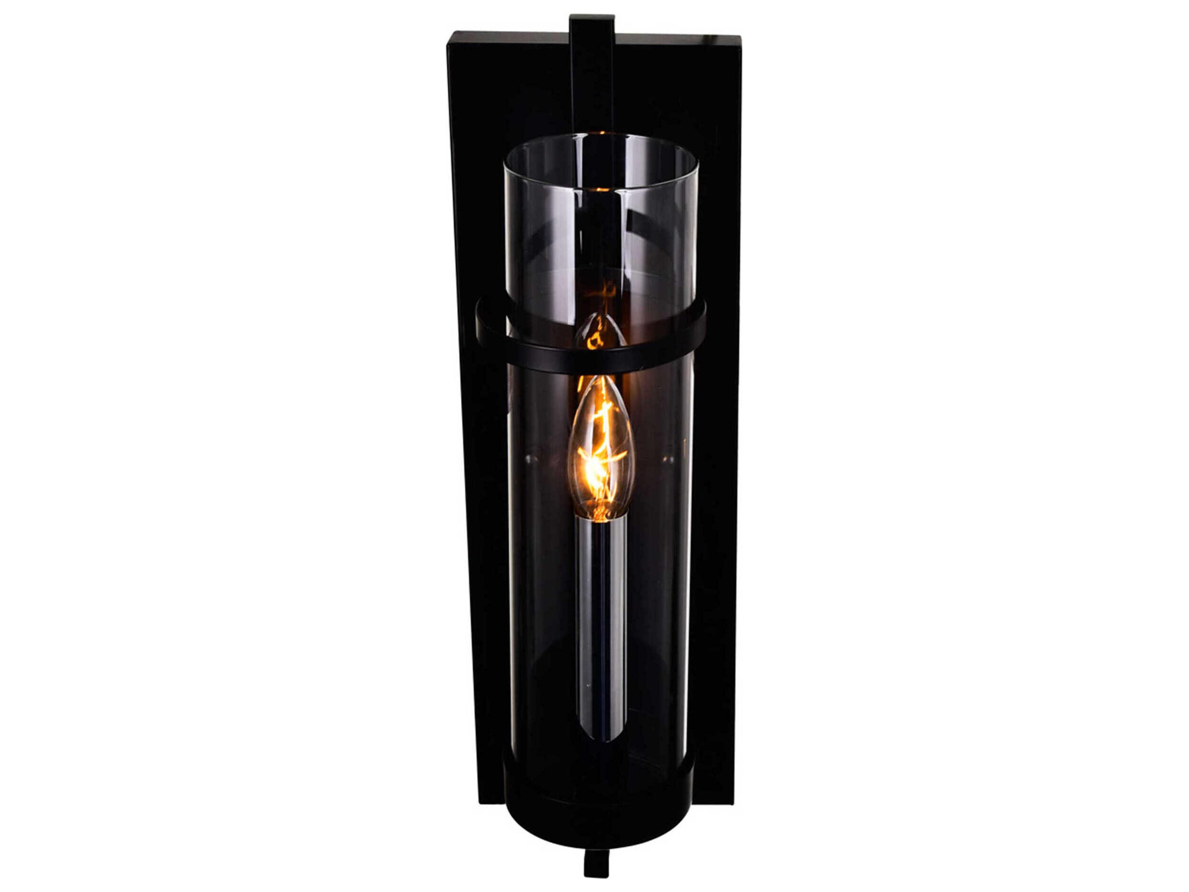 CWI Lighting Sierra 1-Light Black Wall Sconce