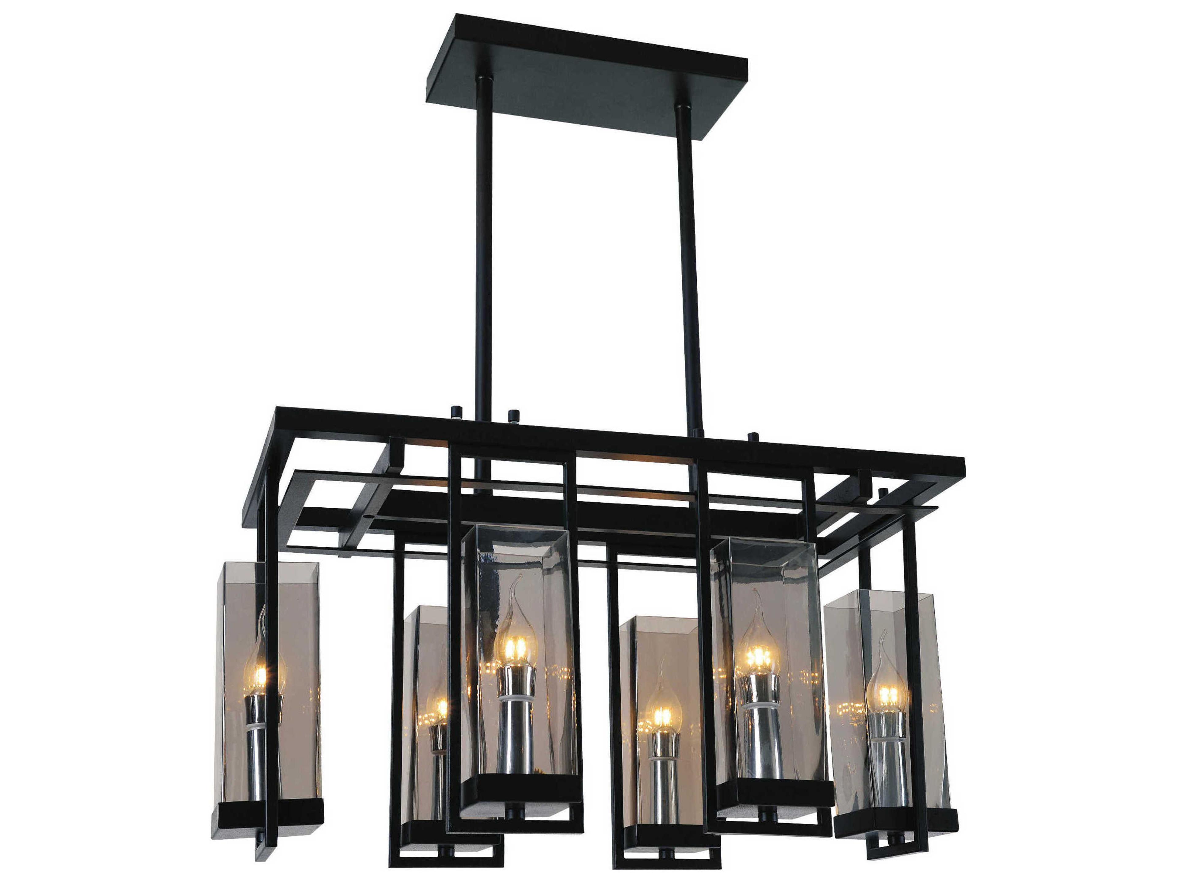 Vanna 6-Light Black Island Pendant
