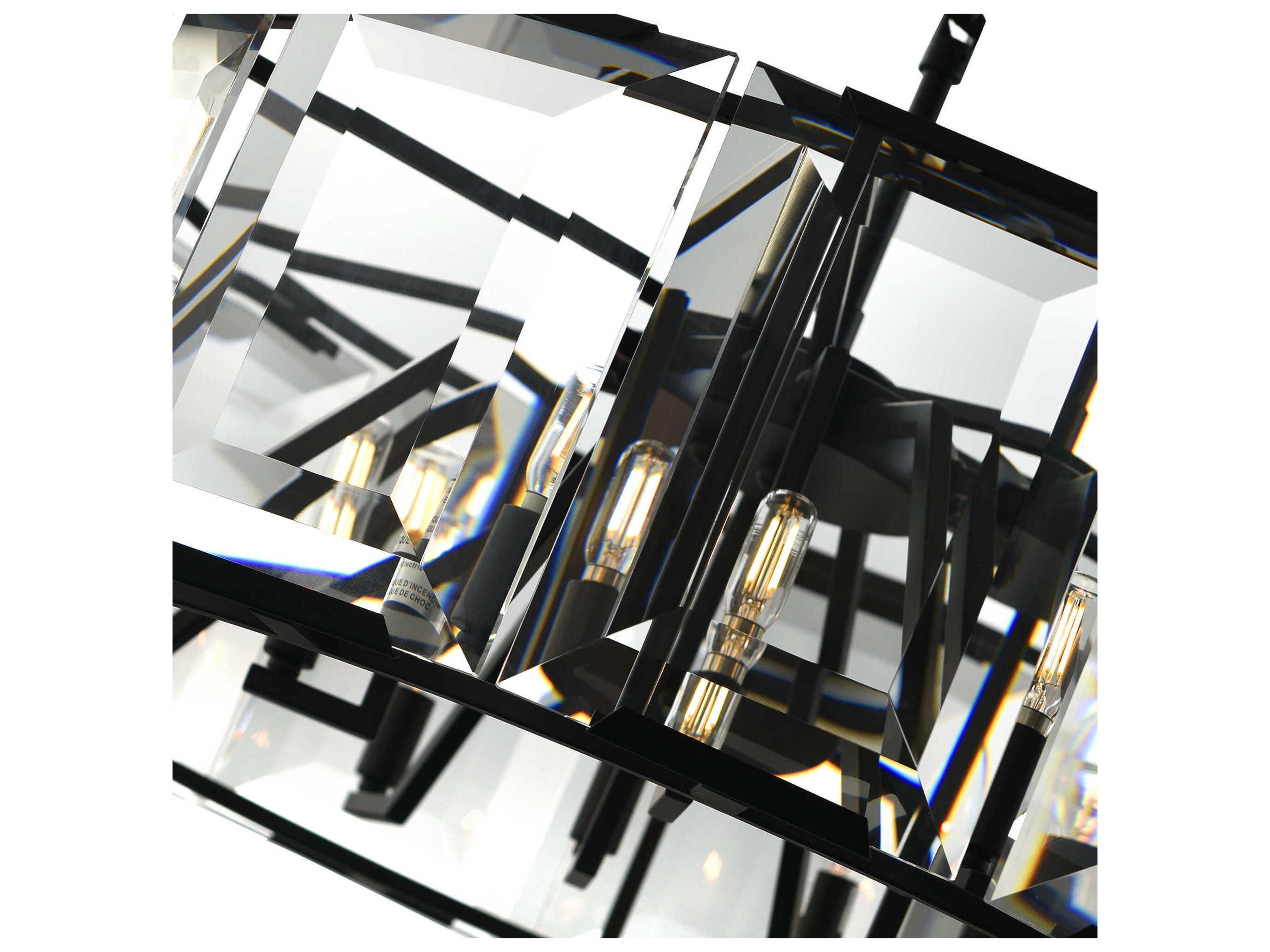 CWI Lighting Jacquet 12-Light Black Drum Chandelier