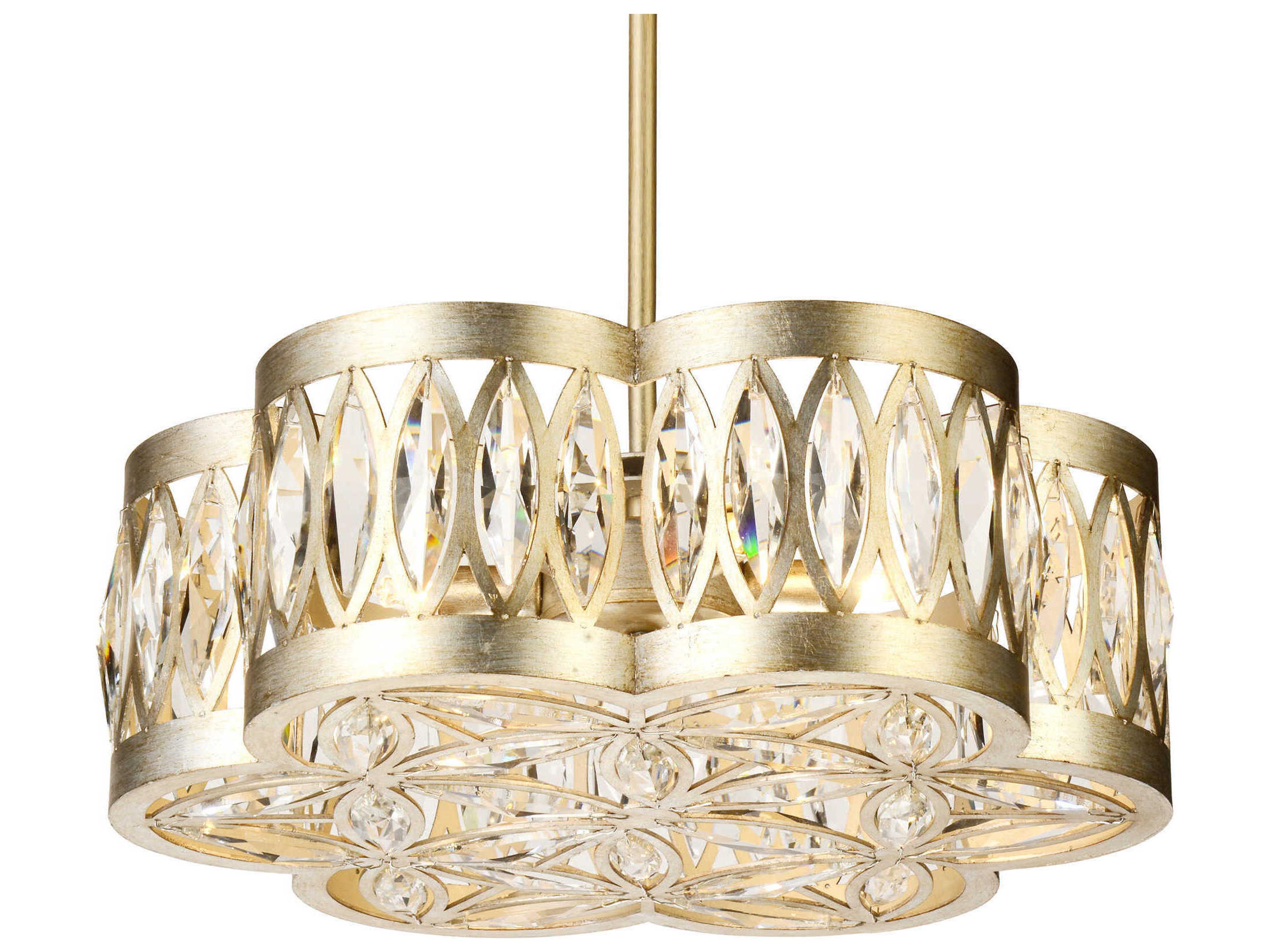 CWI Lighting Nova 6-Light Champagne Gold Traditional Semi Flush Mount