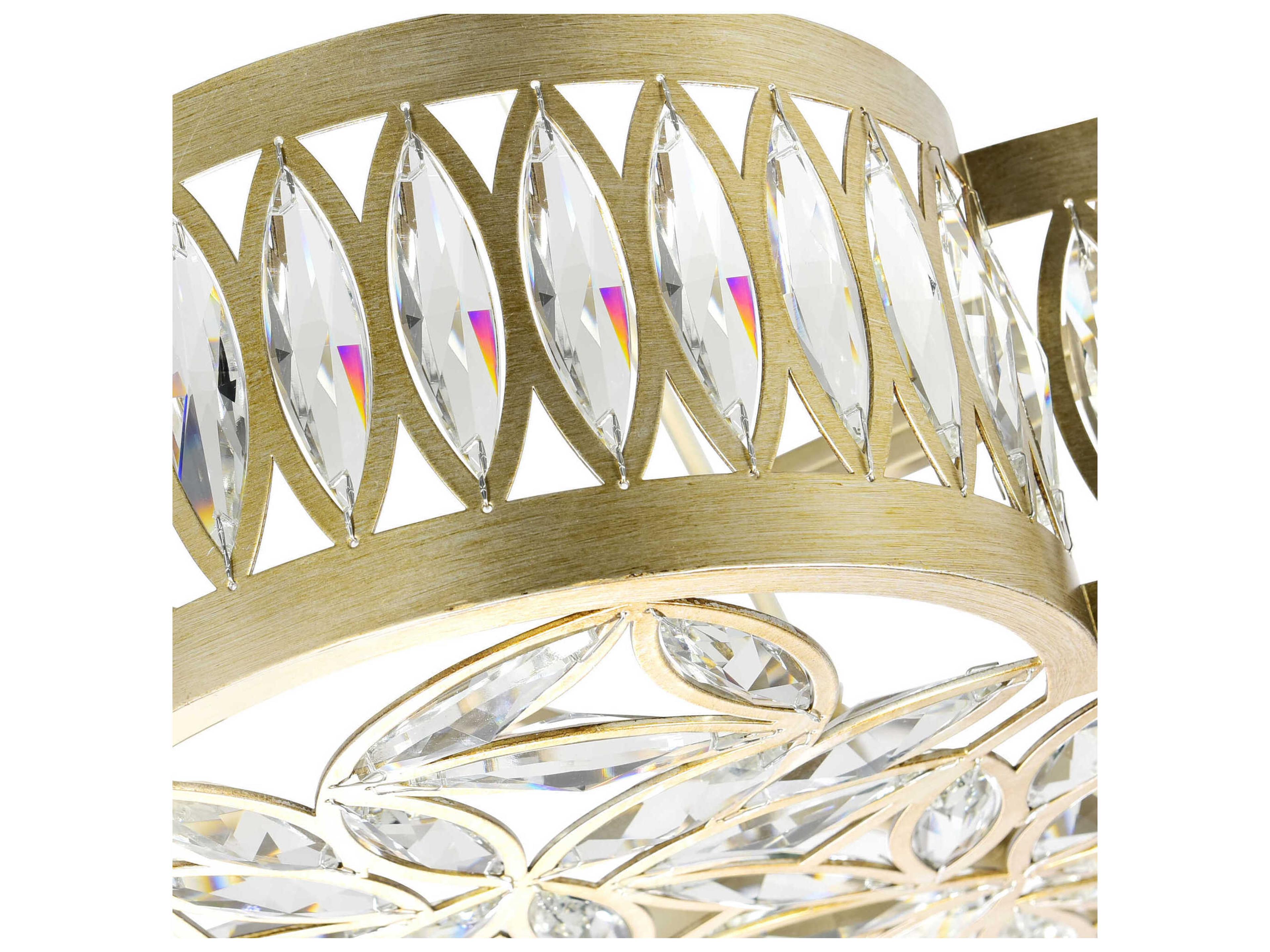 CWI Lighting Nova 6-Light Champagne Gold Traditional Semi Flush Mount