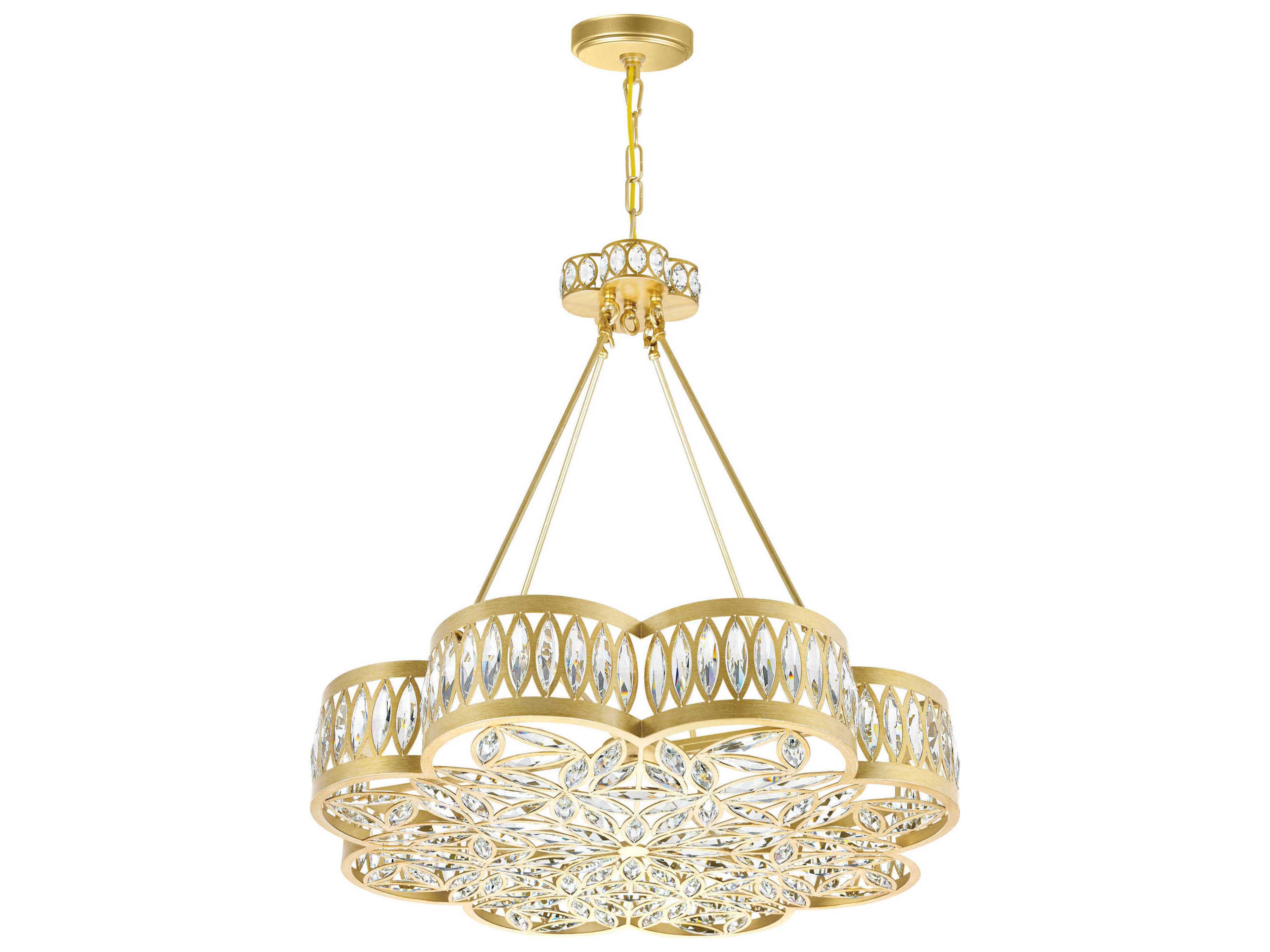 CWI Lighting Nova 8-Light Champagne Gold Traditional Pendant