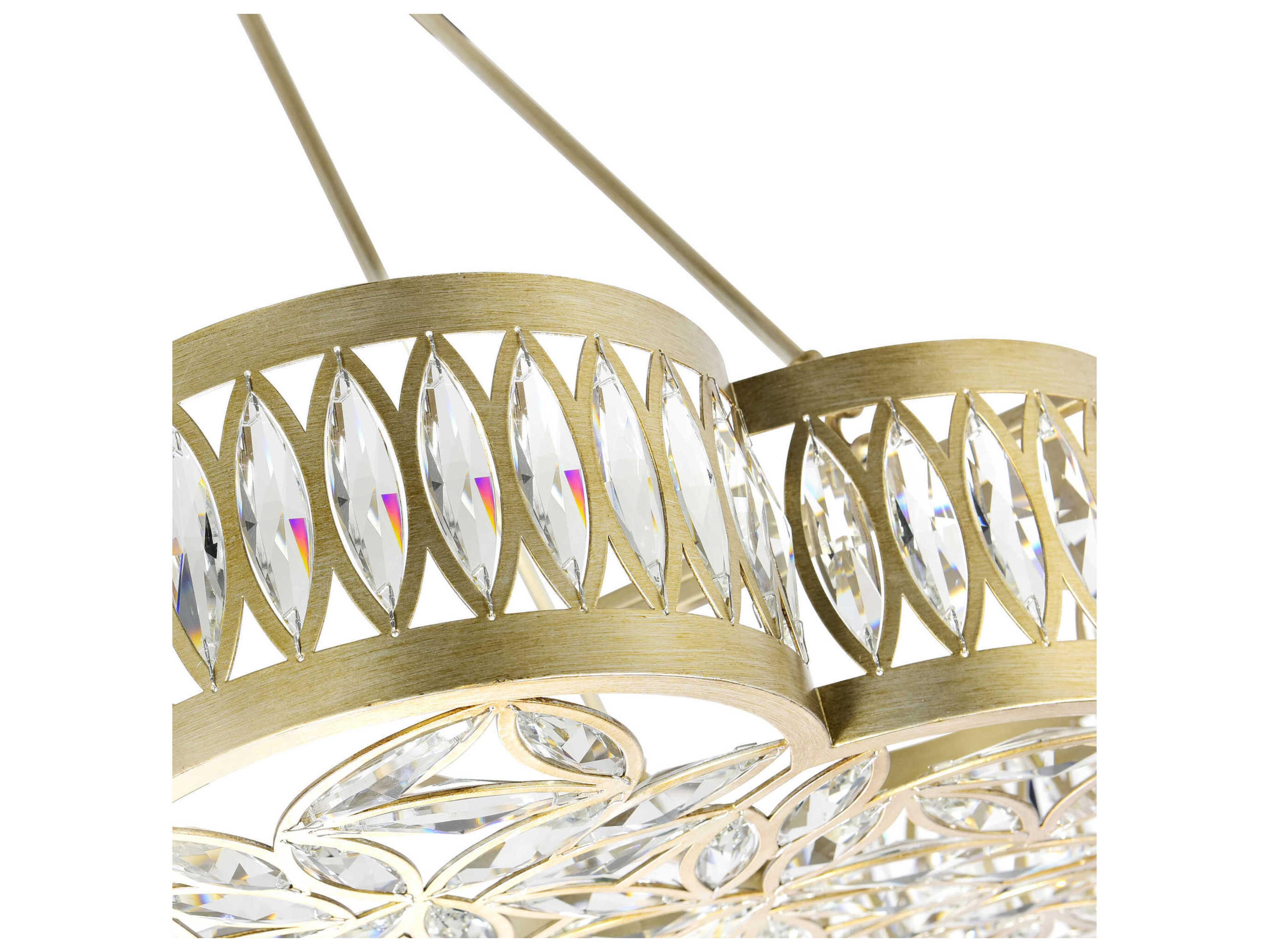 CWI Lighting Nova 8-Light Champagne Gold Traditional Pendant