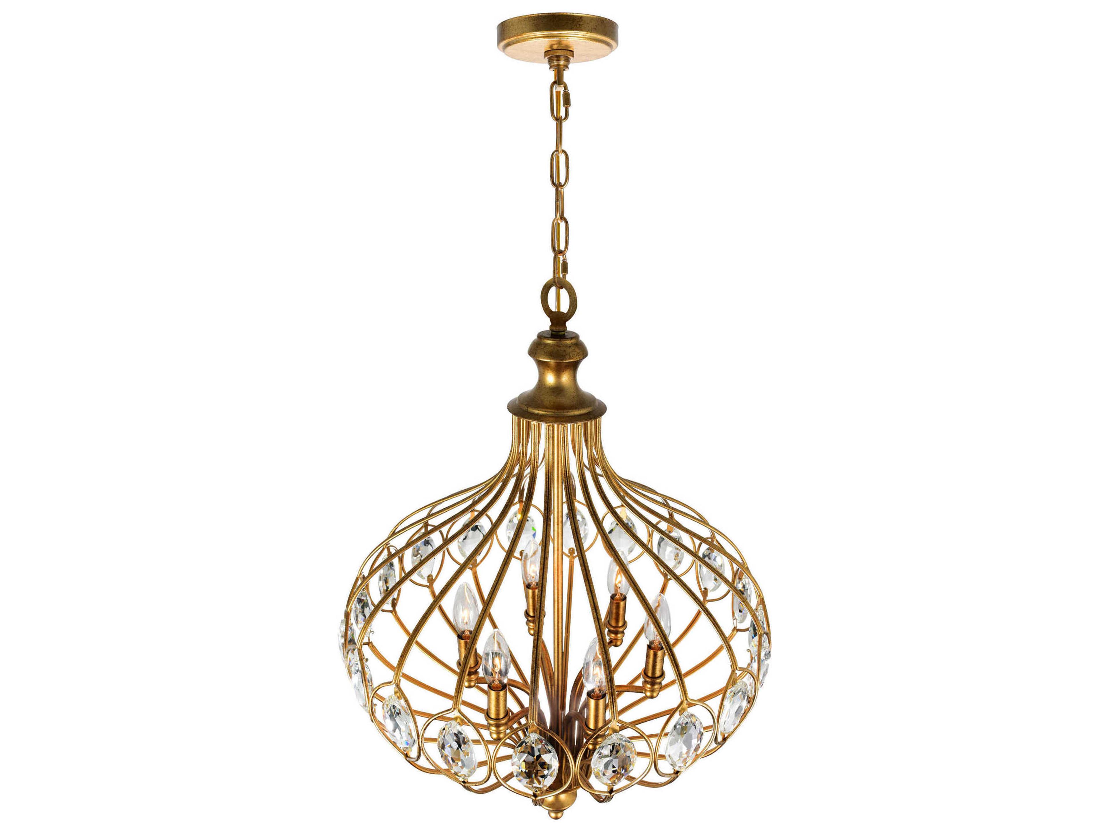 CWI Lighting Altair 6-Light Antique Bronze Traditional Pendant