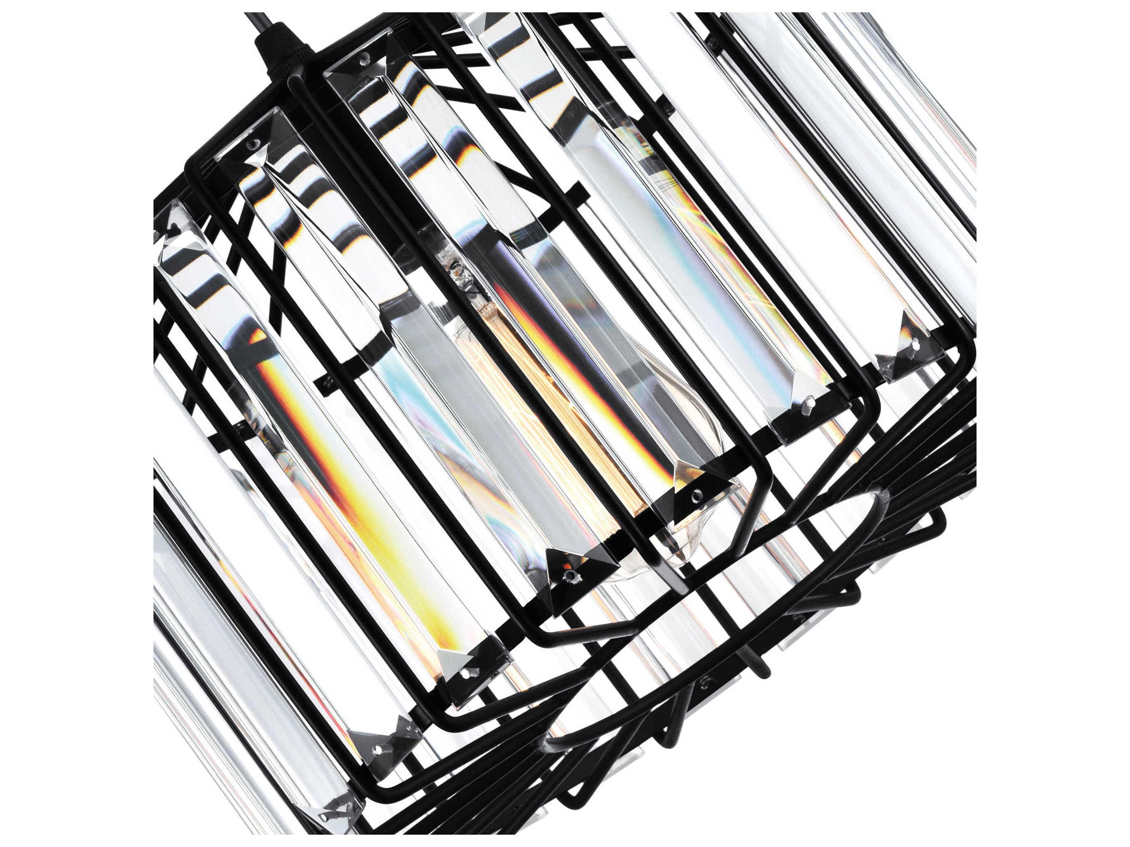 CWI Lighting Alethia 1-Light Black Mini Pendant