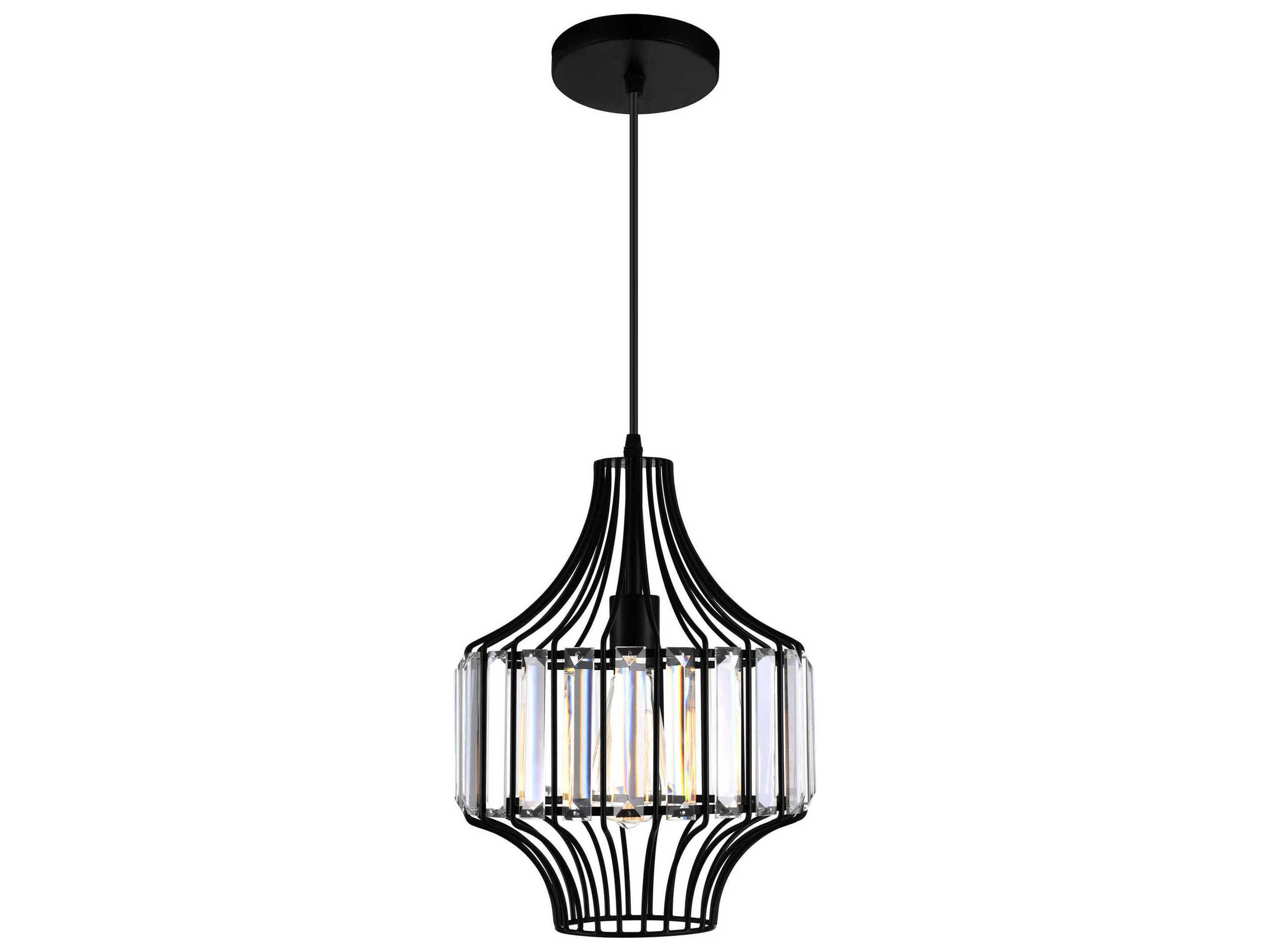 Alethia 1-Light Black Mini Pendant