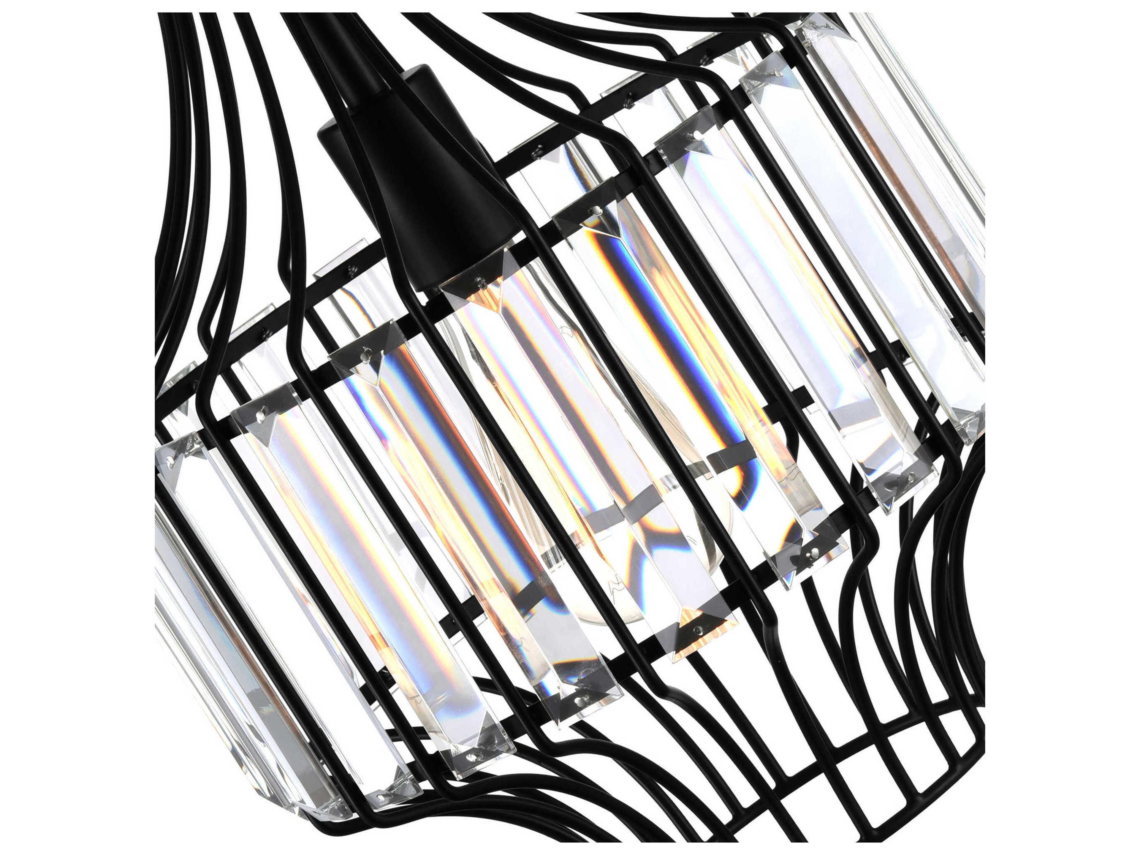 CWI Lighting Alethia 1-Light Black Mini Pendant