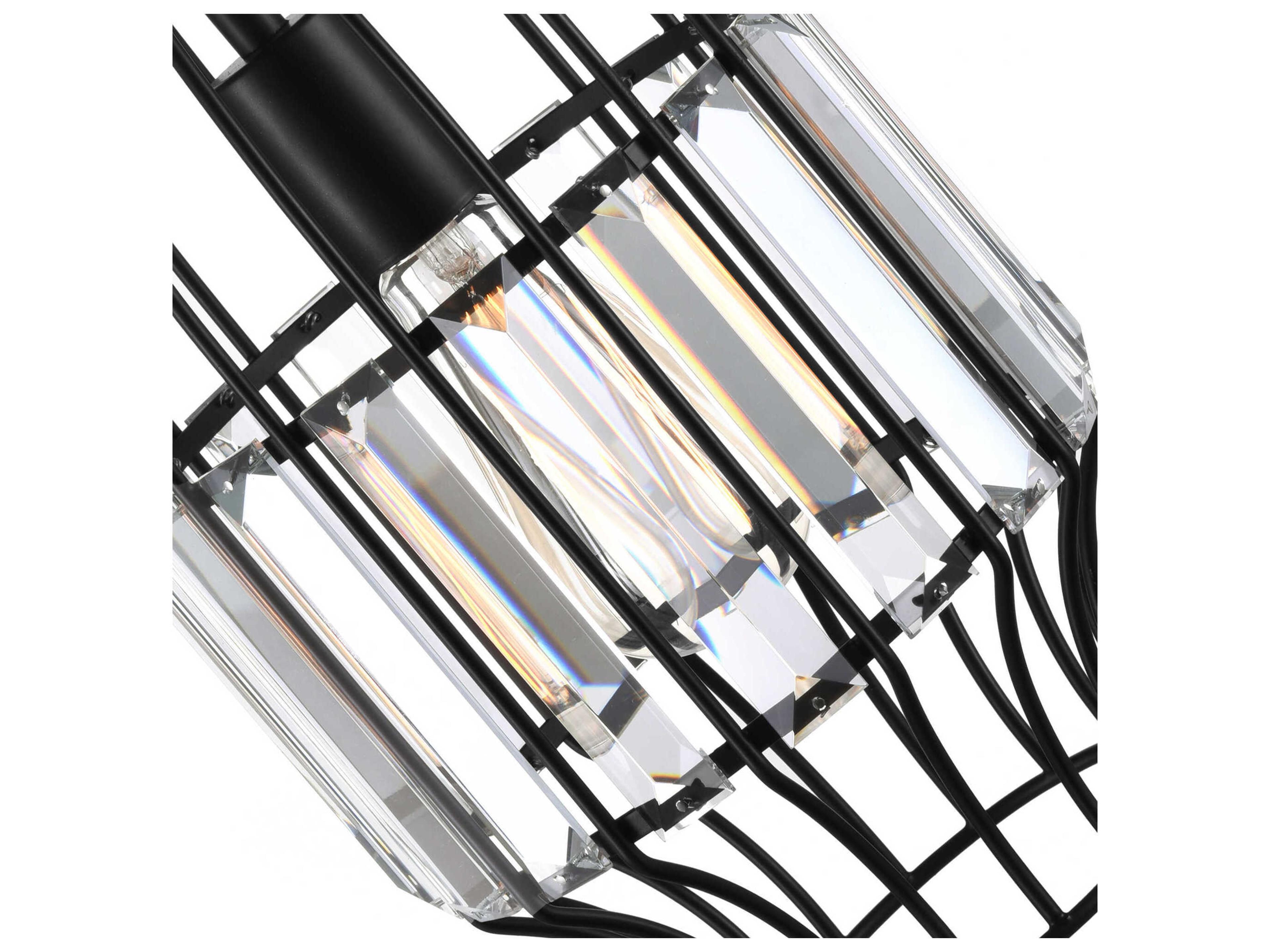 CWI Lighting Alethia 1-Light Black Mini Pendant