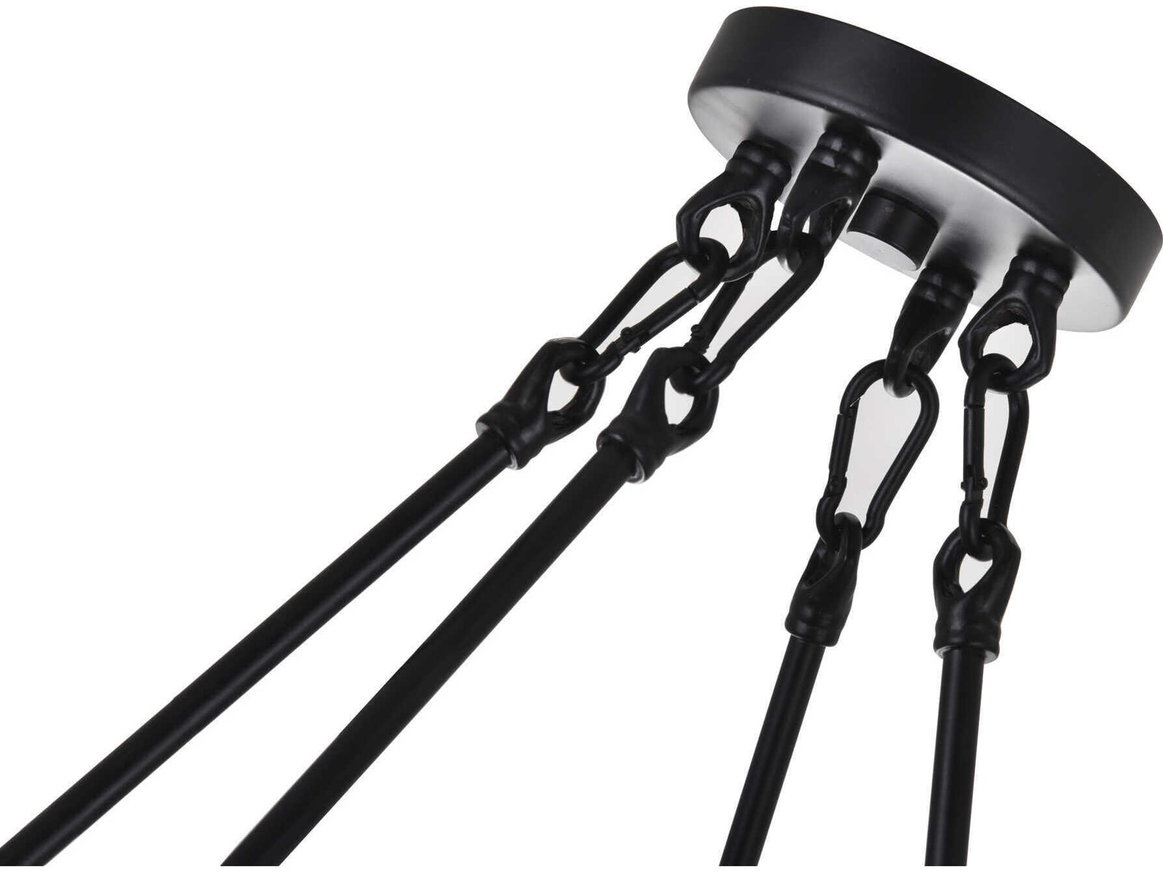 CWI Lighting Arkansas 4-Light Black Traditional Globe Chandelier