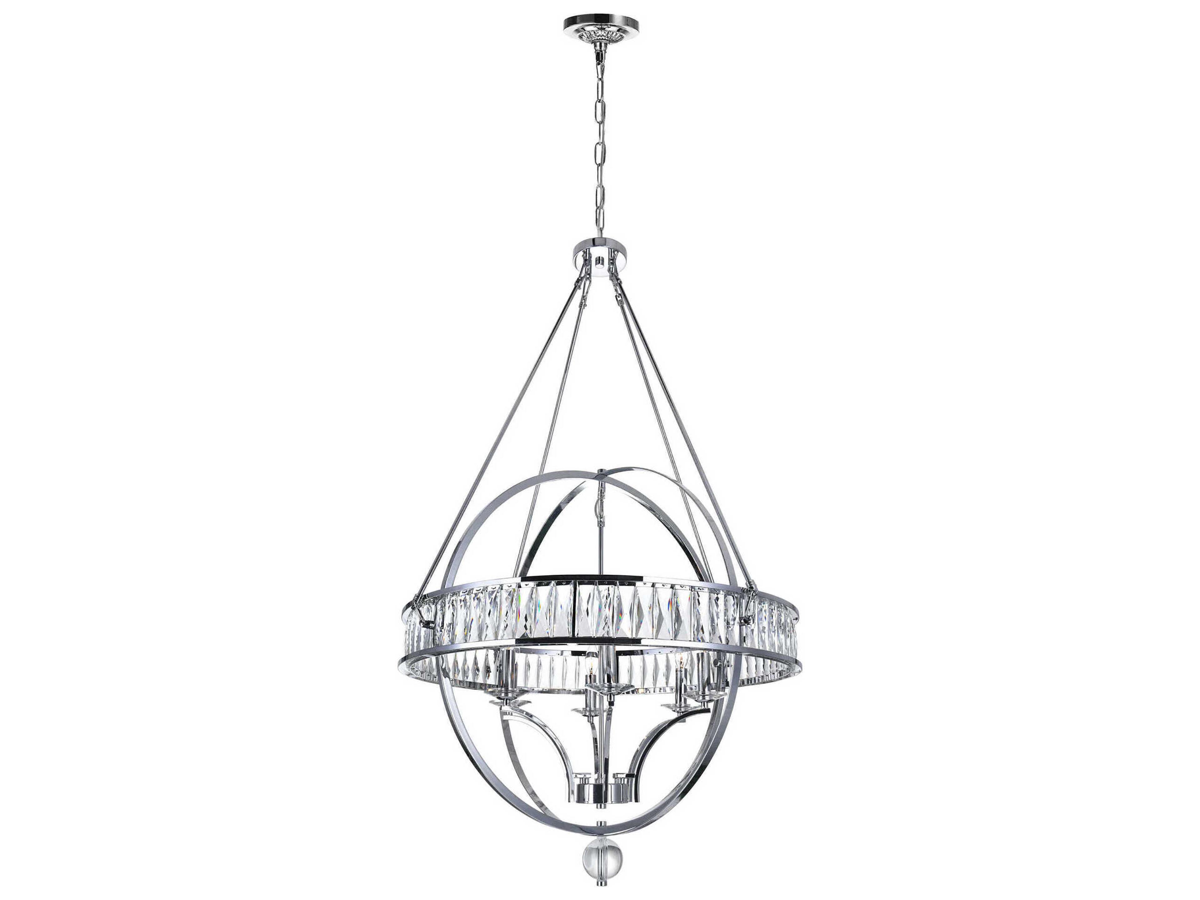 Arkansas 6-Light Chrome Traditional Globe Chandelier