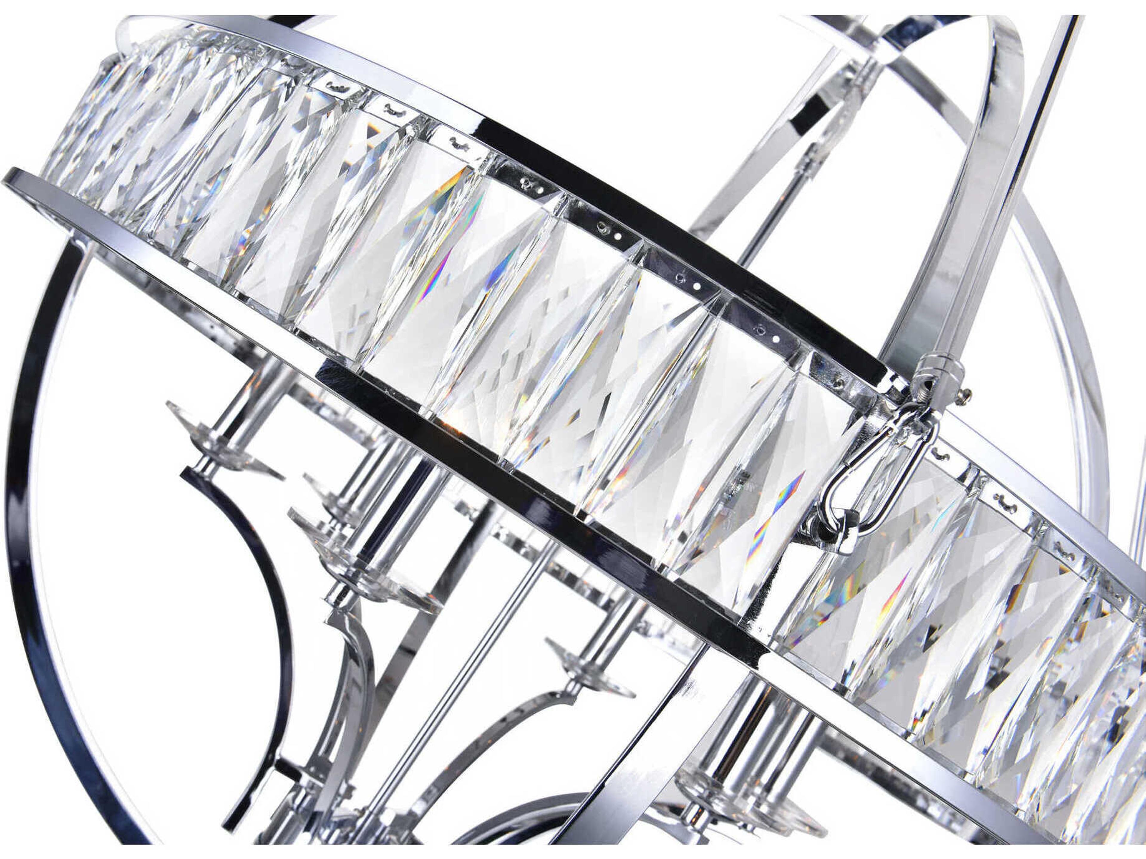 CWI Lighting Arkansas 6-Light Chrome Traditional Globe Chandelier