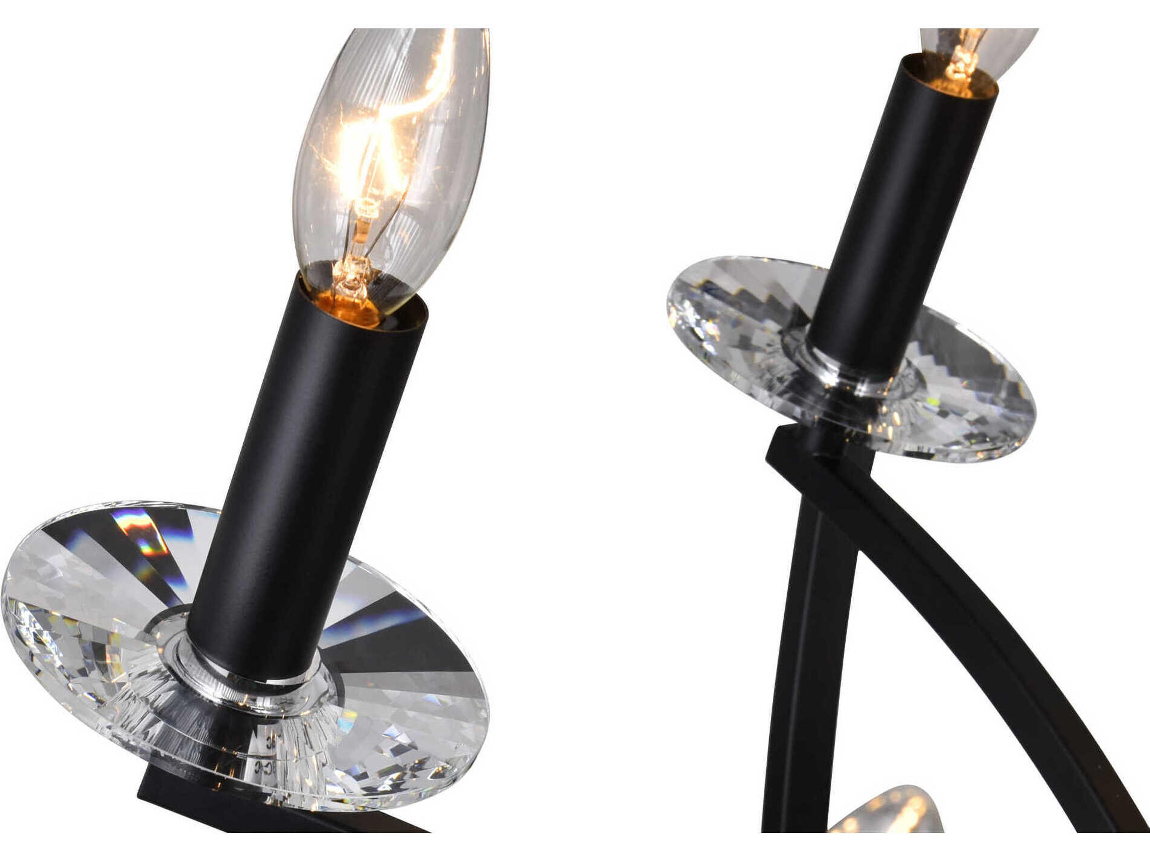 CWI Lighting Arkansas 12-Light Black Traditional Globe Chandelier