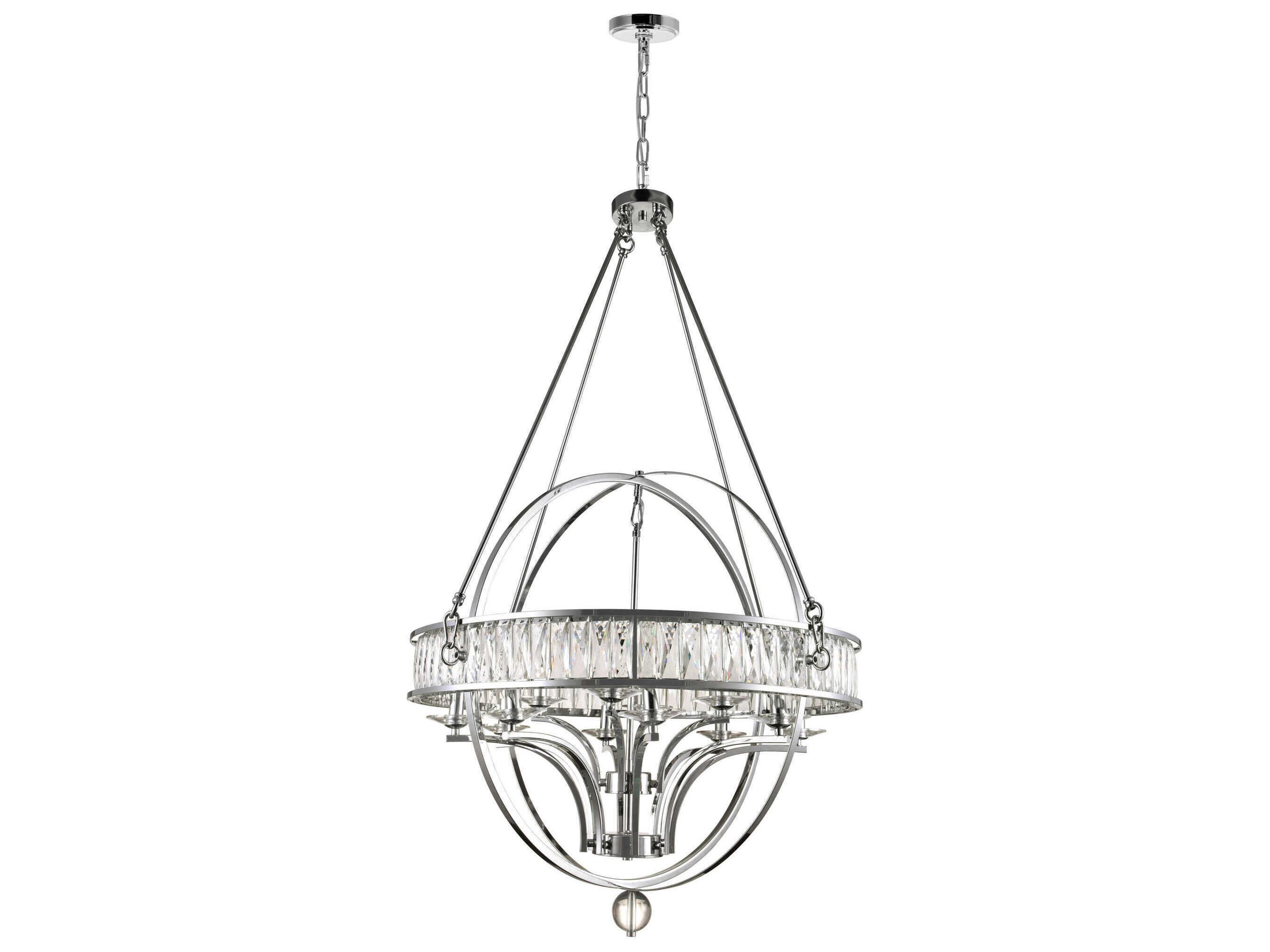 CWI Lighting Arkansas 12-Light Chrome Traditional Globe Chandelier