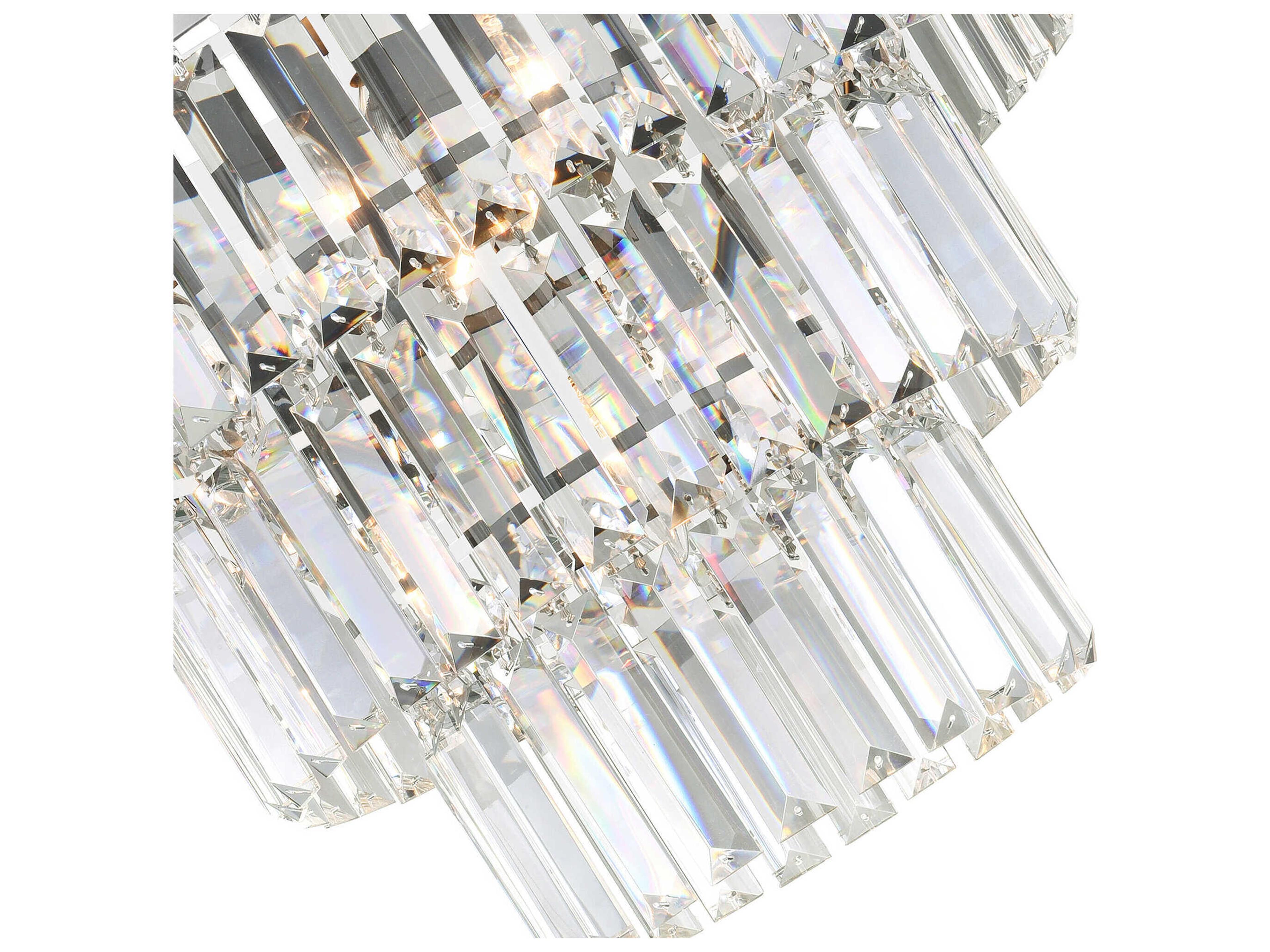 CWI Lighting Weiss 5-Light Chrome Tiered Chandelier