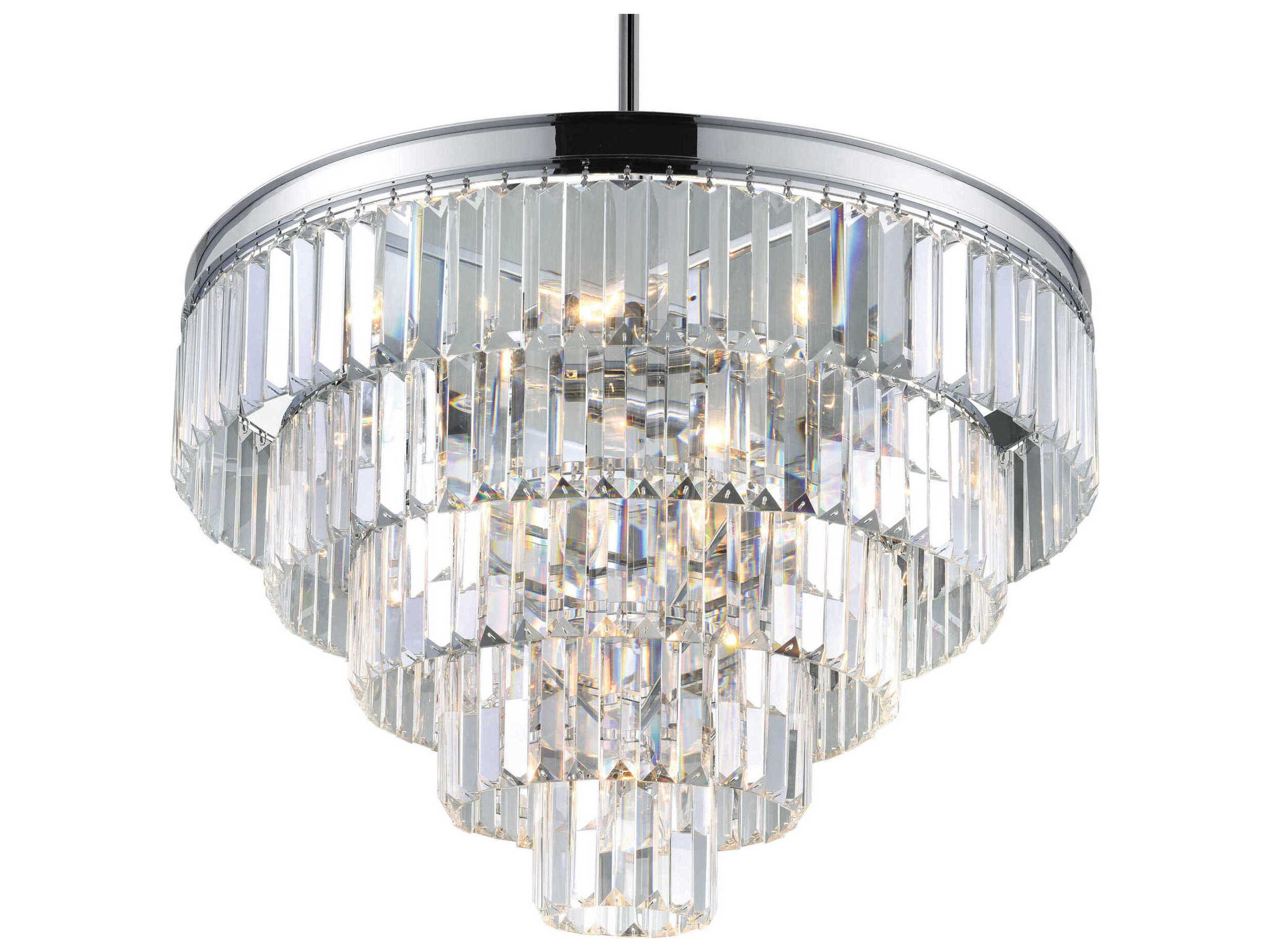 CWI Lighting Weiss 12-Light Chrome Tiered Chandelier