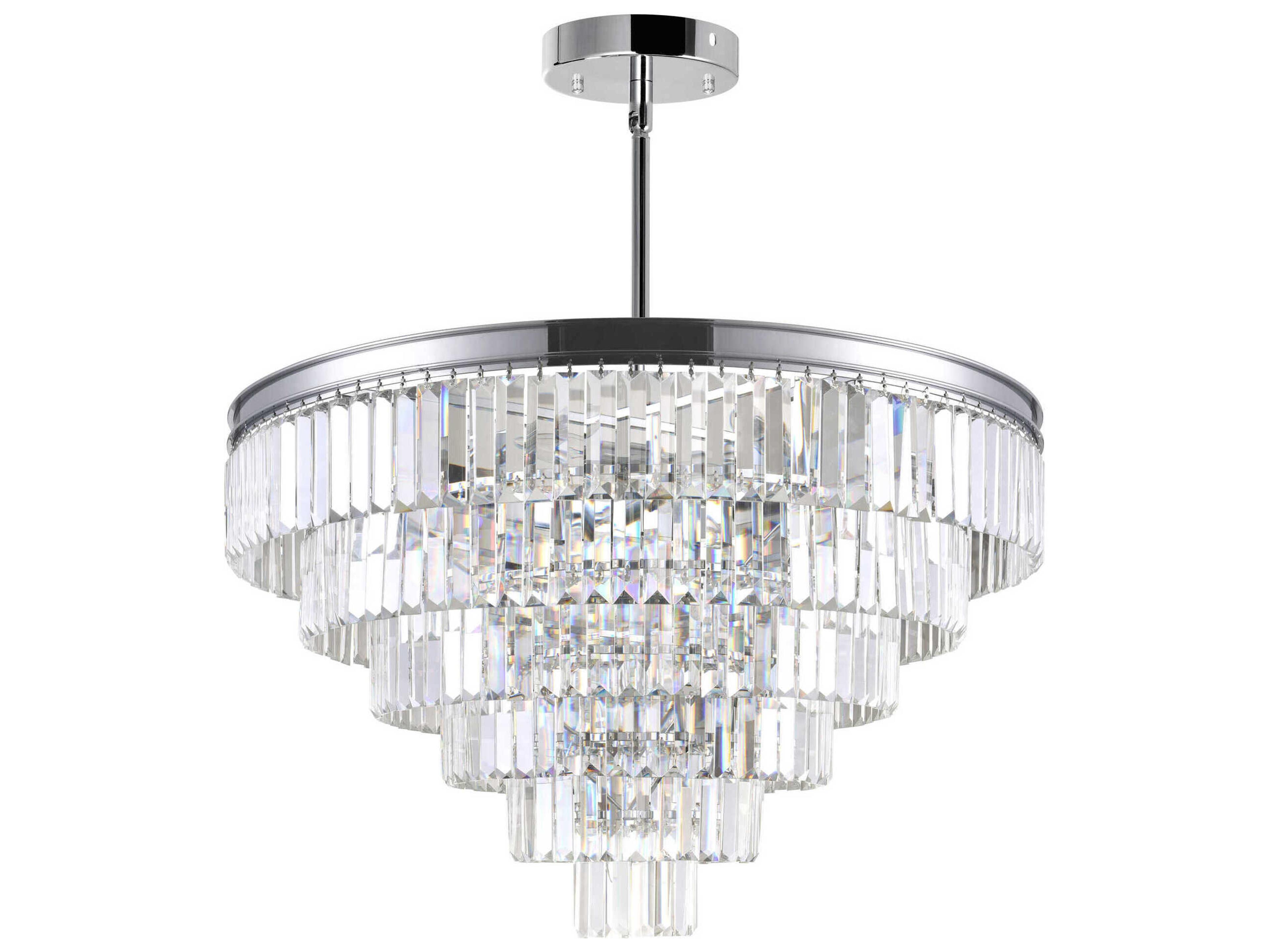 CWI Lighting Weiss 15-Light Chrome Tiered Chandelier