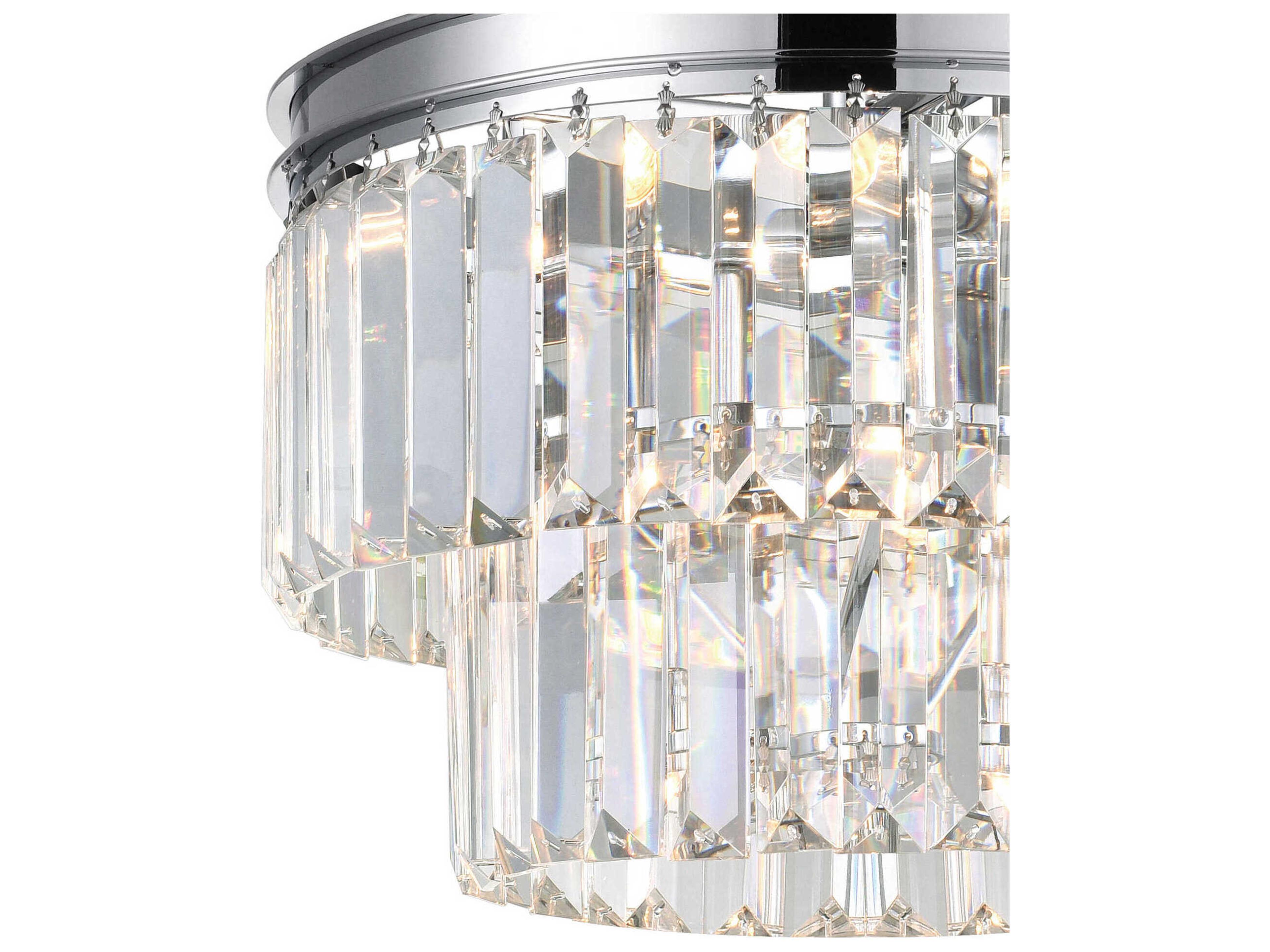 CWI Lighting Weiss 4-Light Chrome Tiered Chandelier