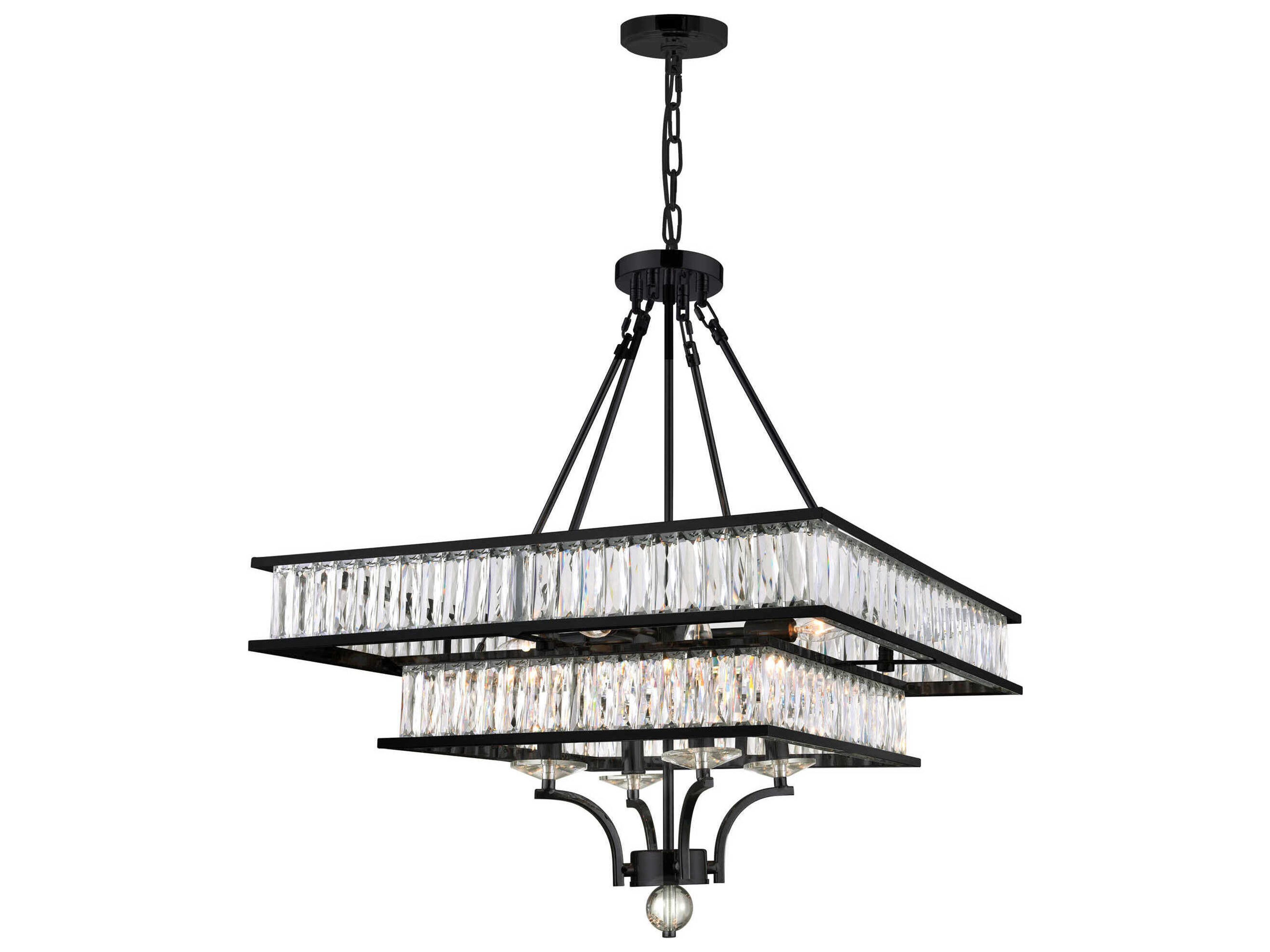 Shalia 8-Light Black Chandelier