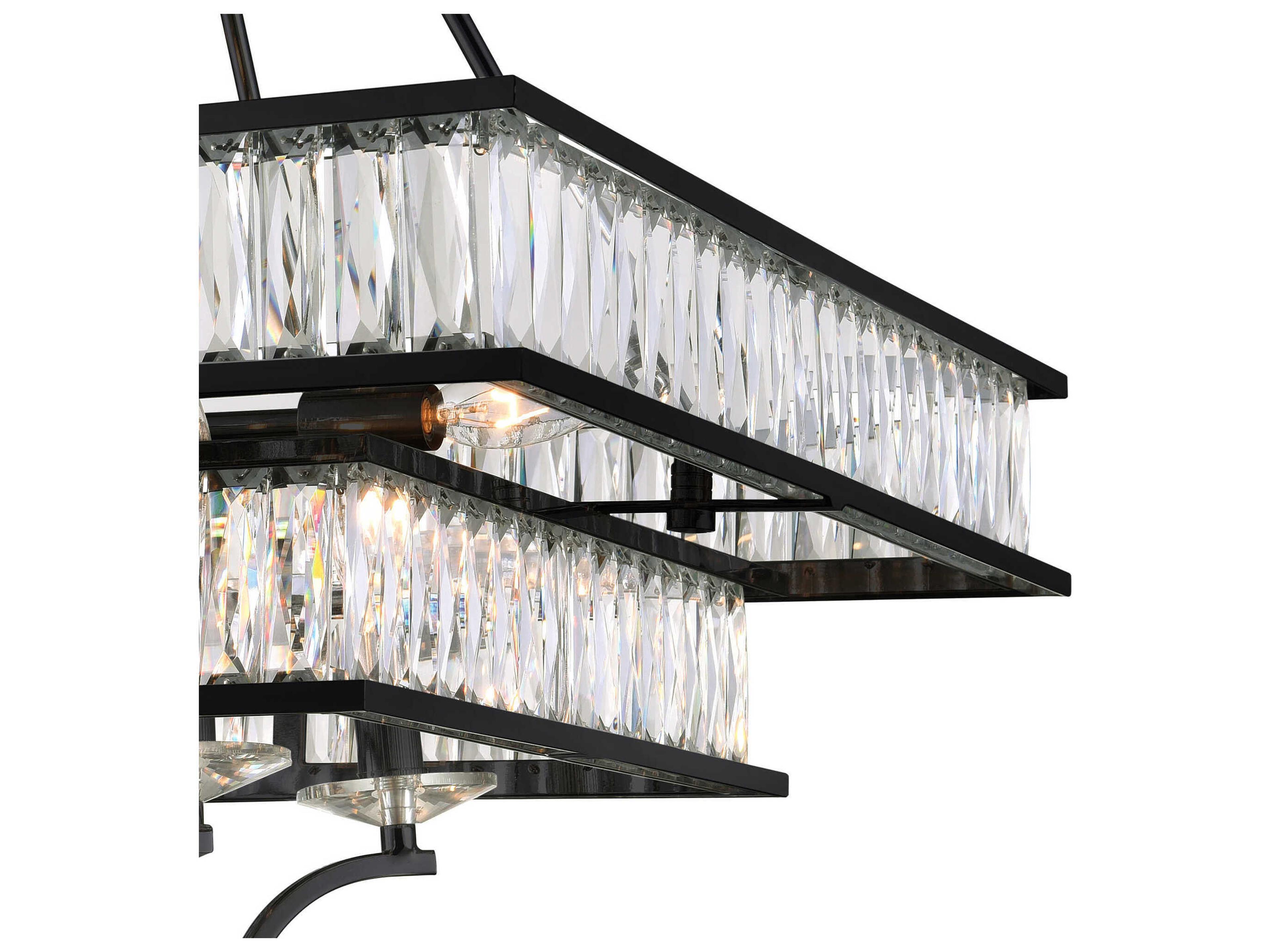 CWI Lighting Shalia 8-Light Black Chandelier