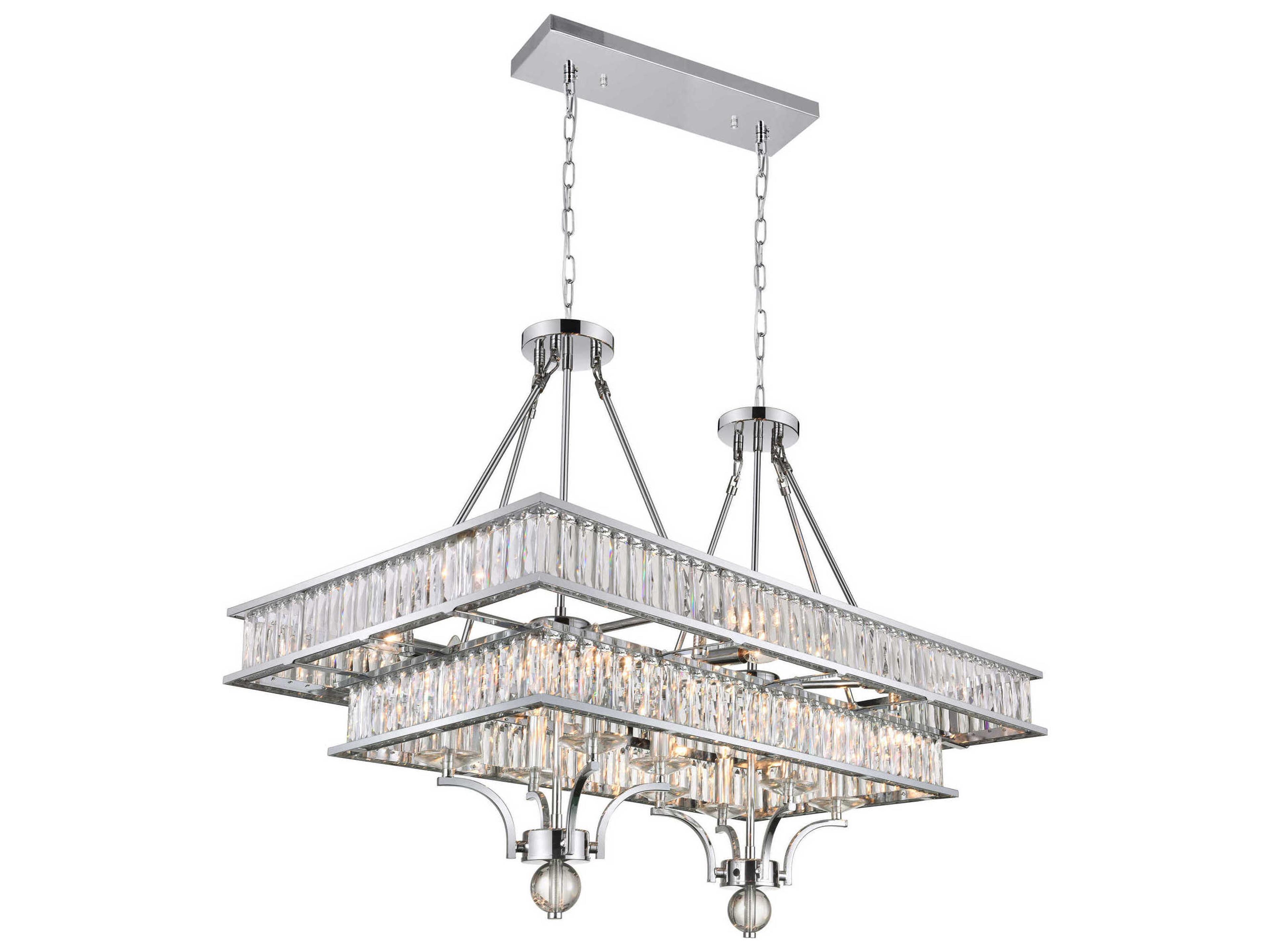 CWI Lighting Shalia 16-Light Chrome Island Pendant