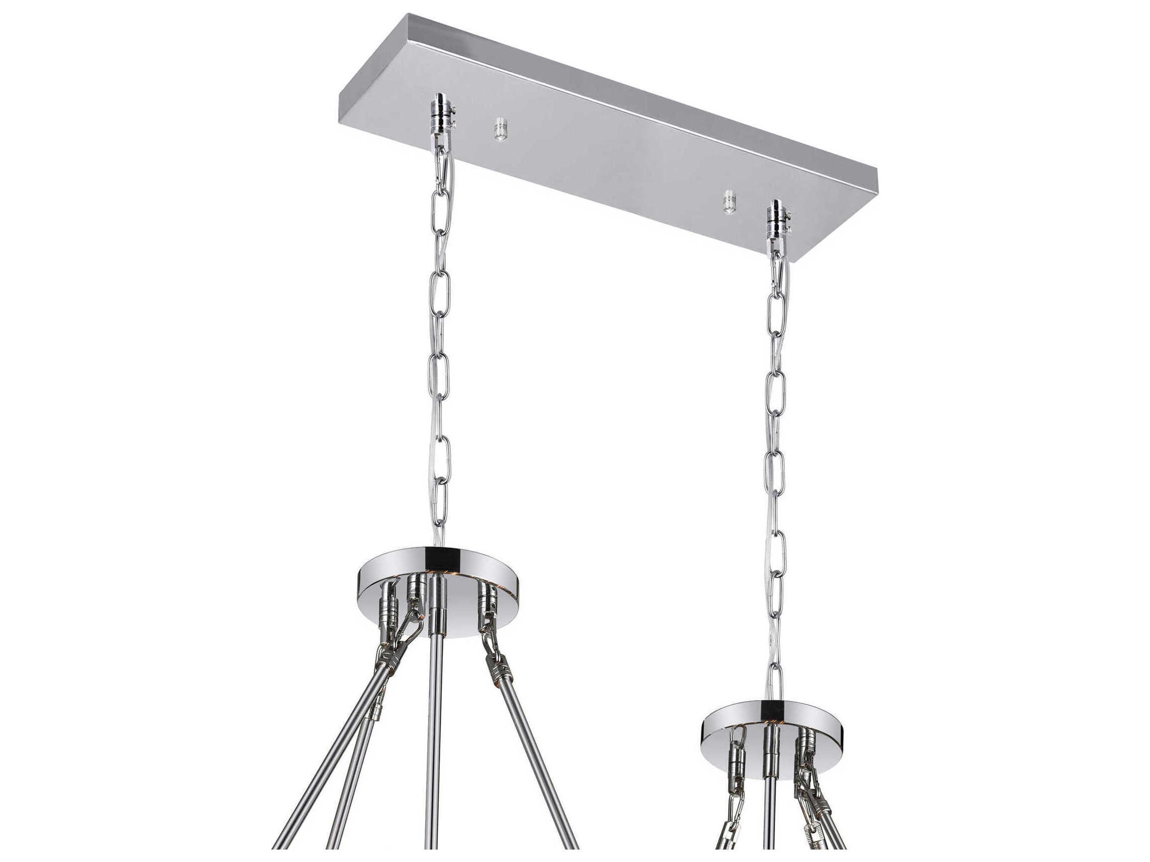 CWI Lighting Shalia 16-Light Chrome Island Pendant