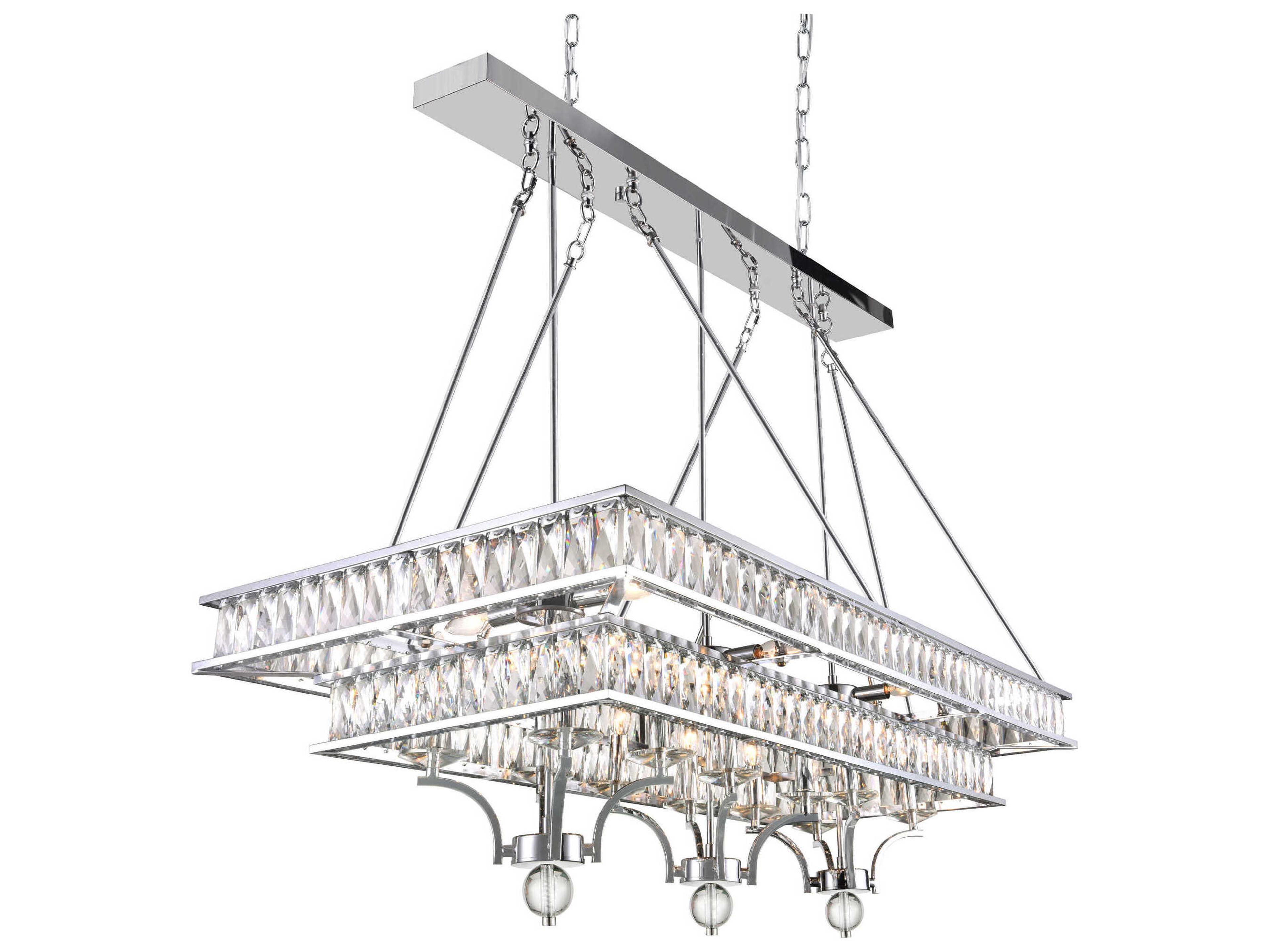 CWI Lighting Shalia 20-Light Chrome Island Pendant