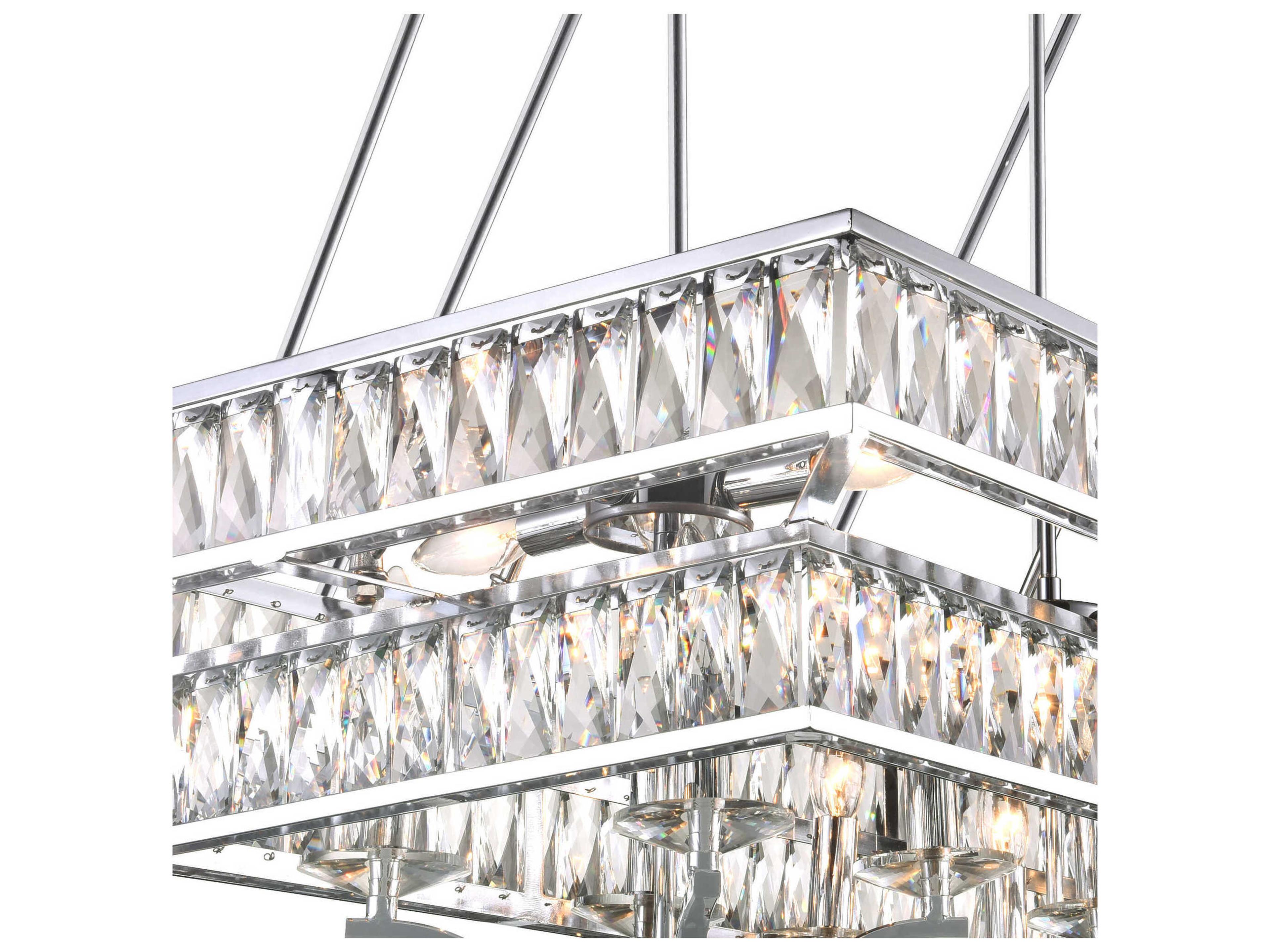 CWI Lighting Shalia 20-Light Chrome Island Pendant