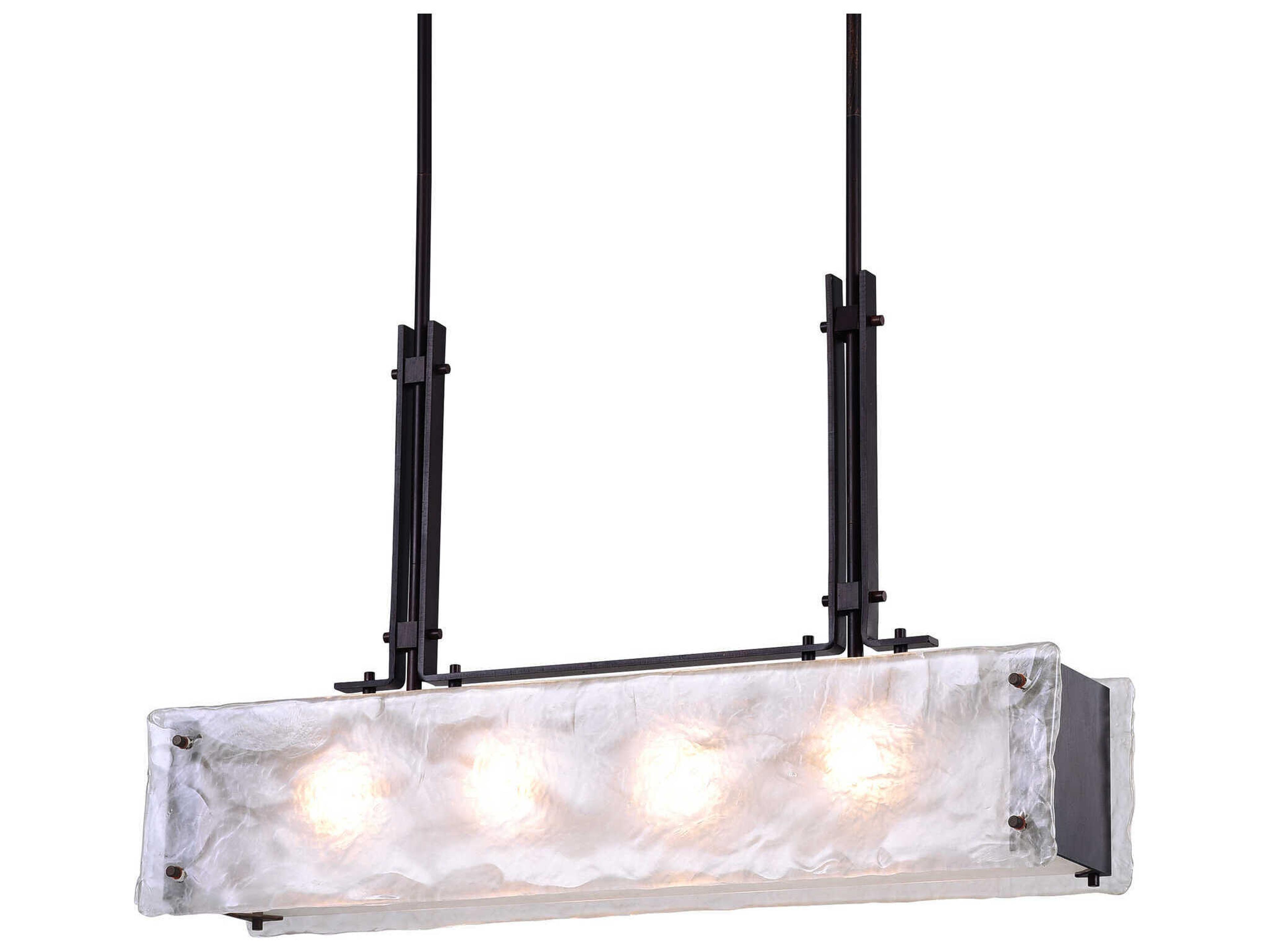 CWI Lighting Assunta 4-Light Black Island Pendant