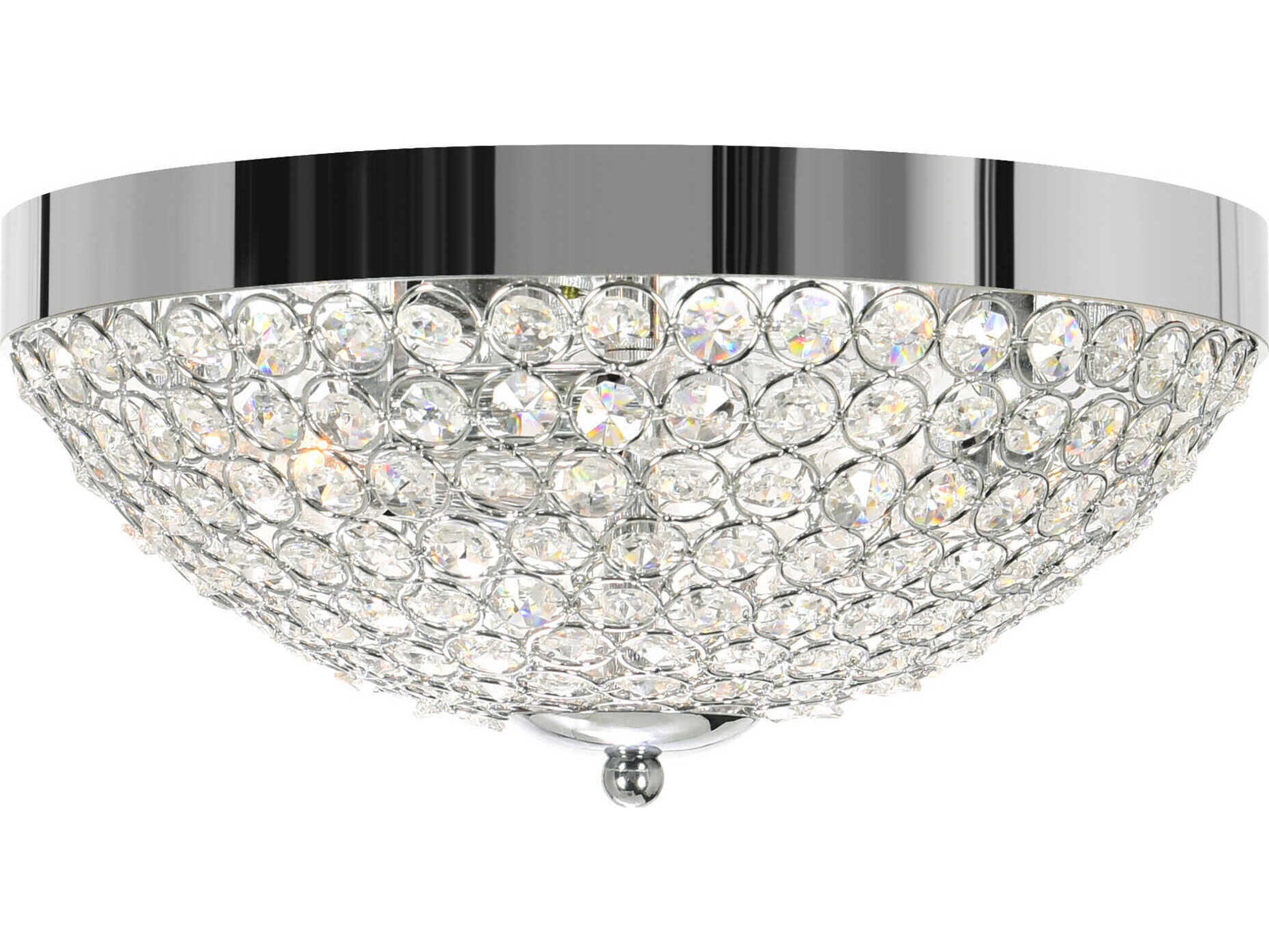 CWI Lighting Globe 3-Light Chrome Bowl Flush Mount