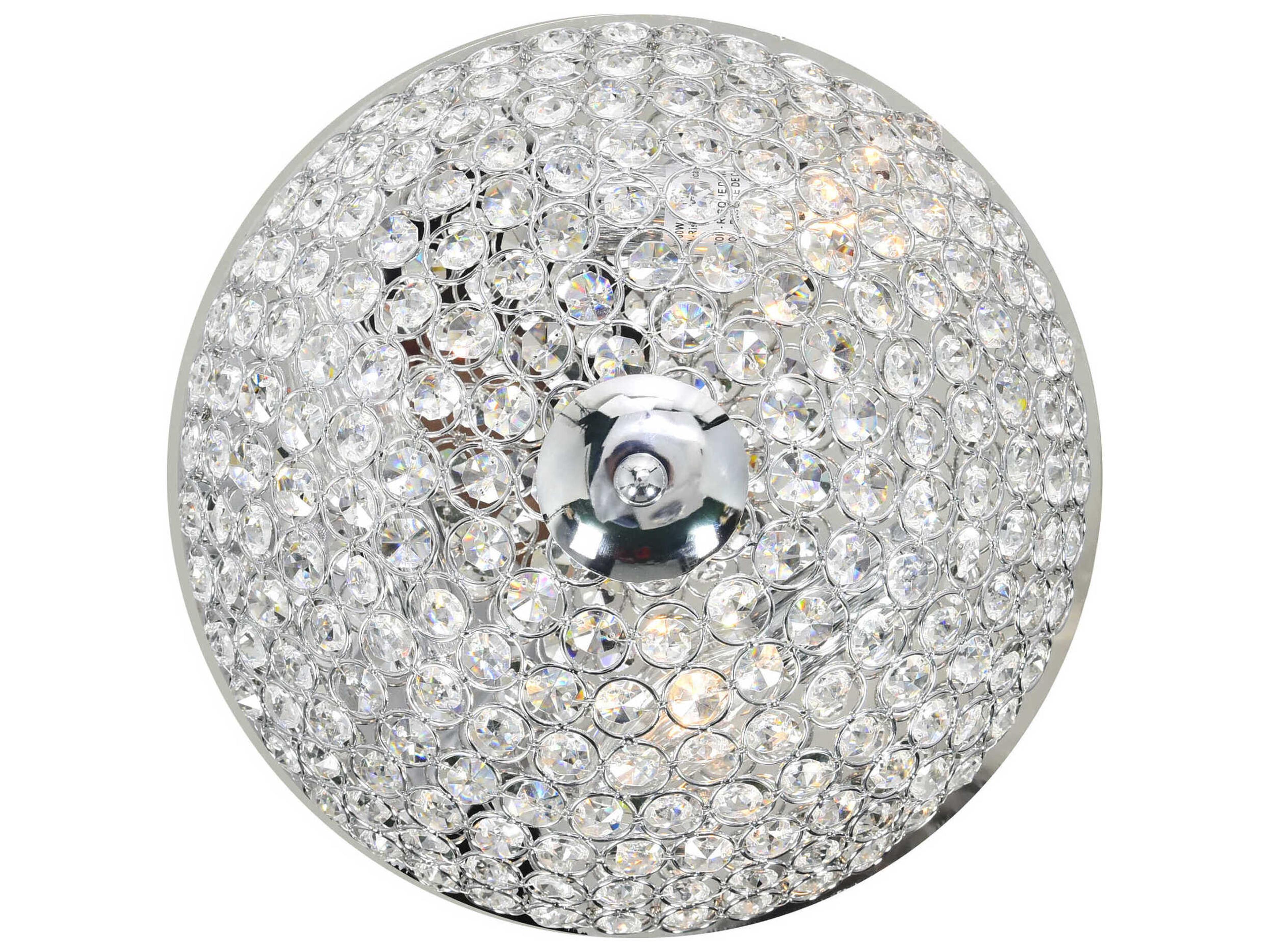 CWI Lighting Globe 3-Light Chrome Bowl Flush Mount