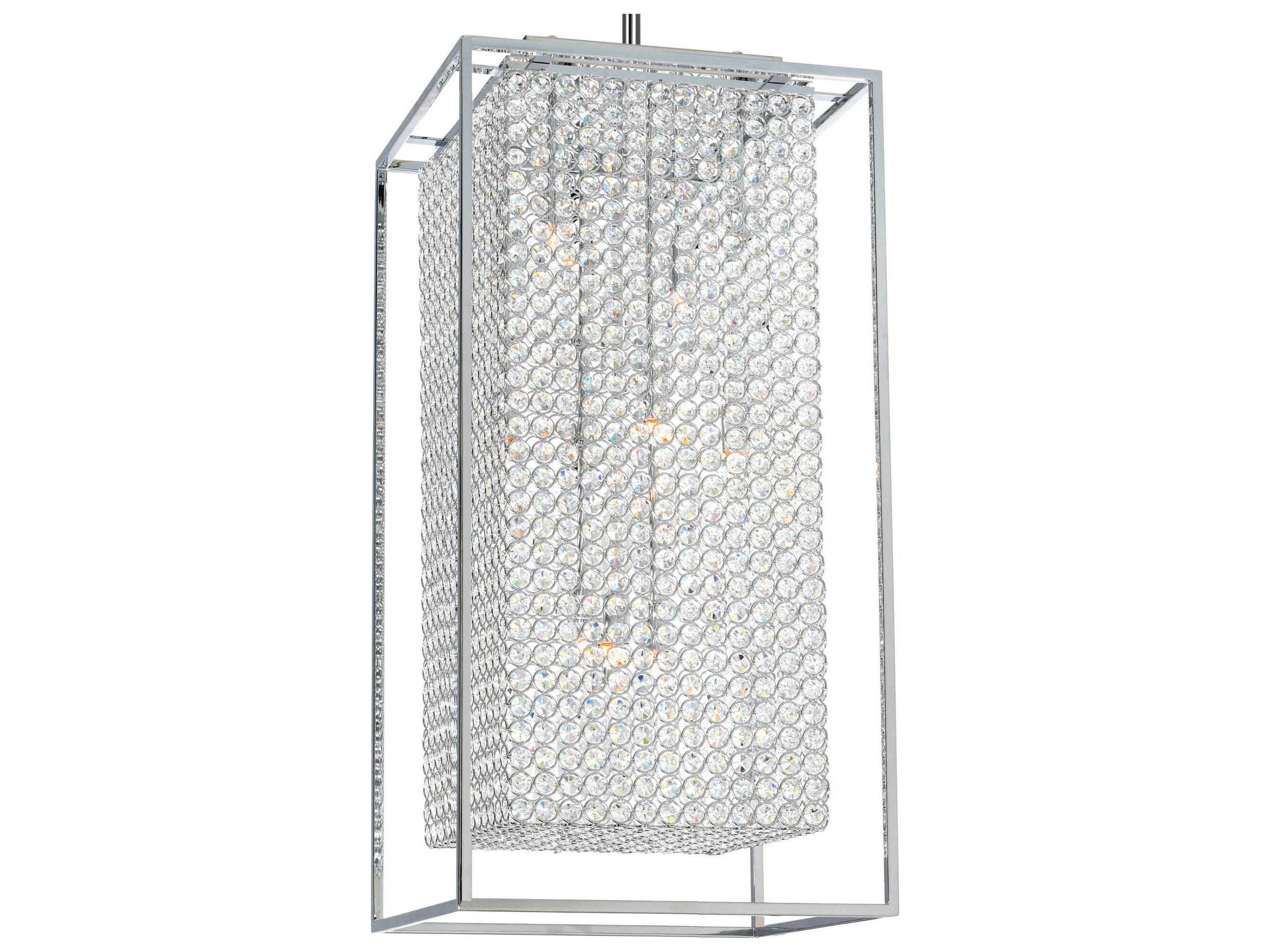 CWI Lighting Cube 11-Light Chrome Pendant