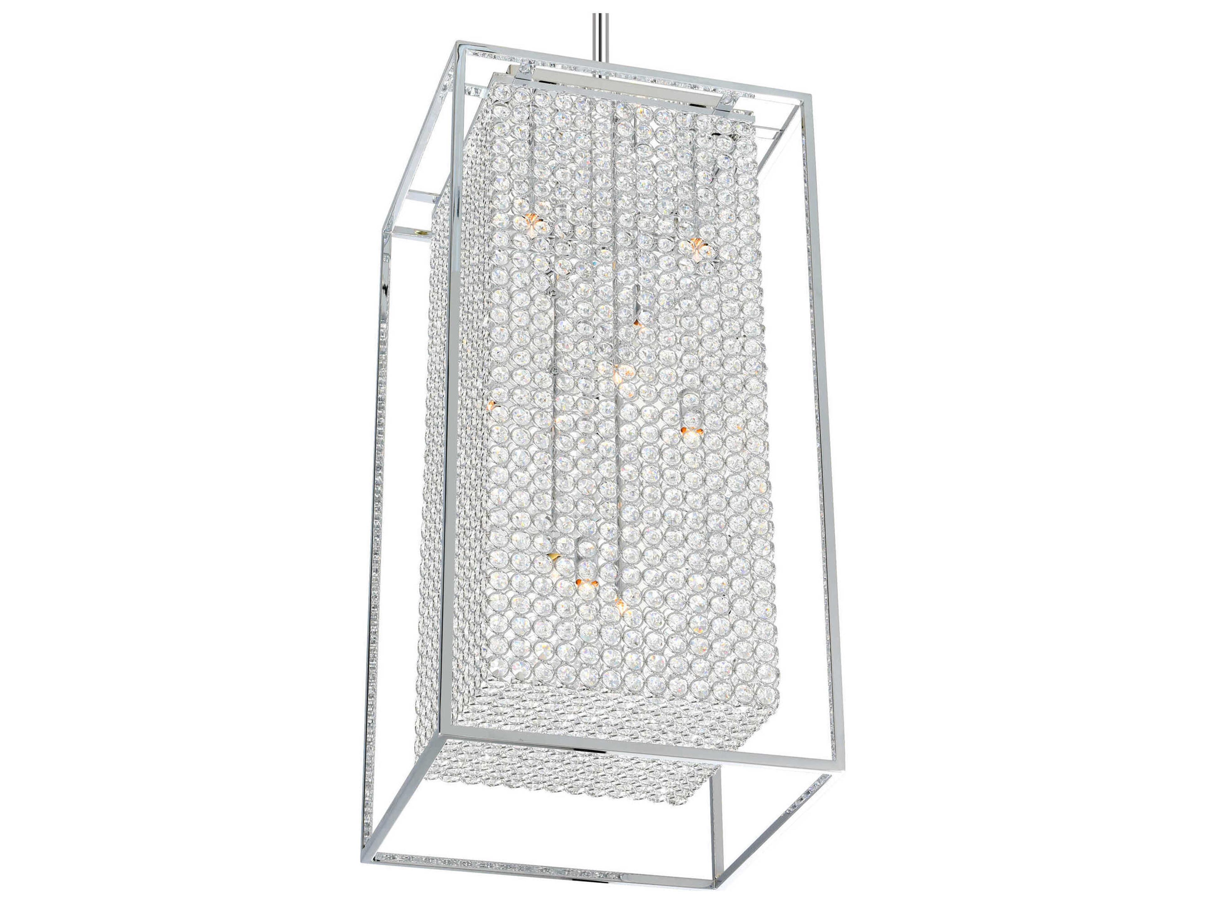 CWI Lighting Cube 11-Light Chrome Pendant