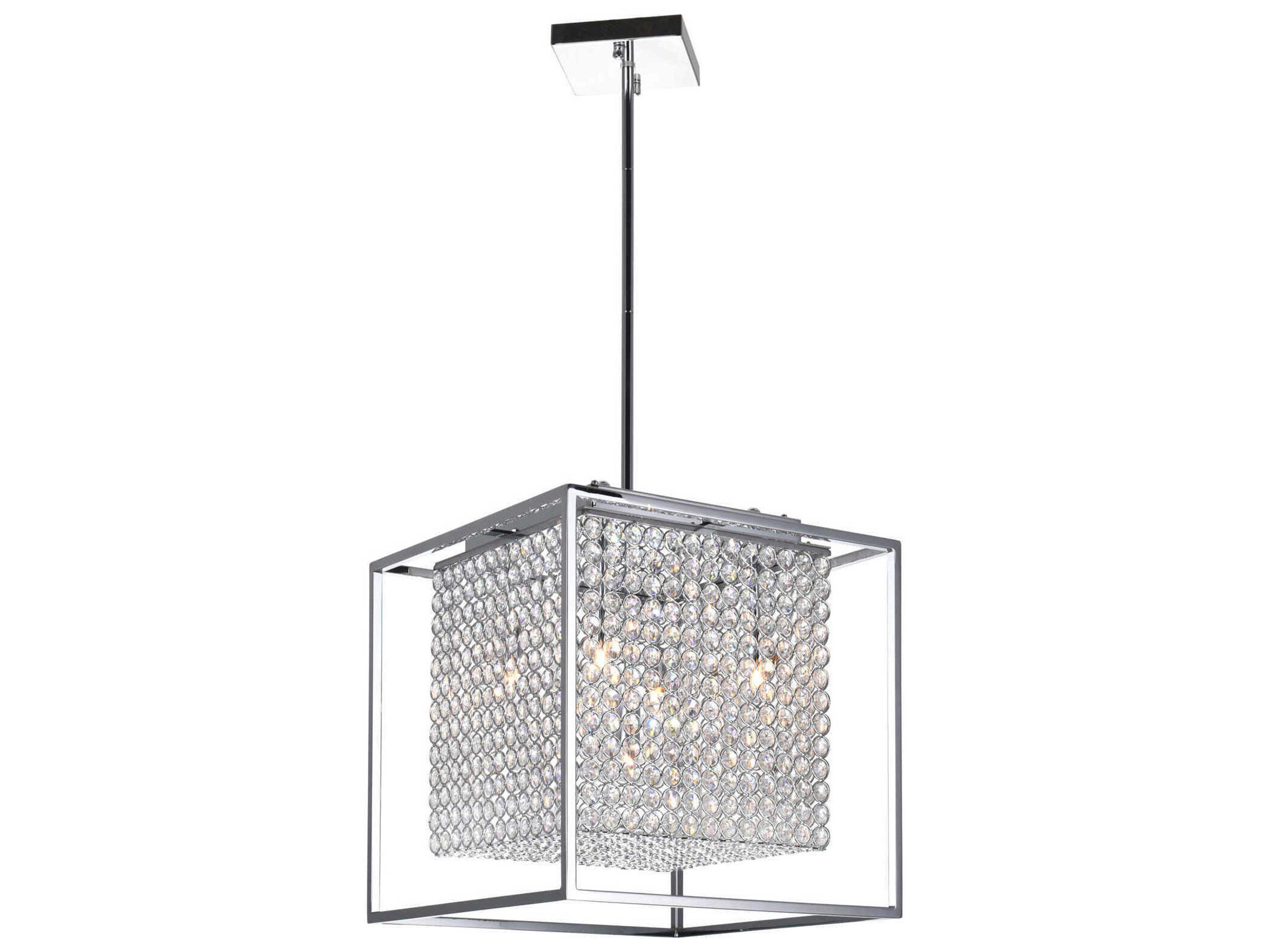 Cube 5-Light Chrome Pendant