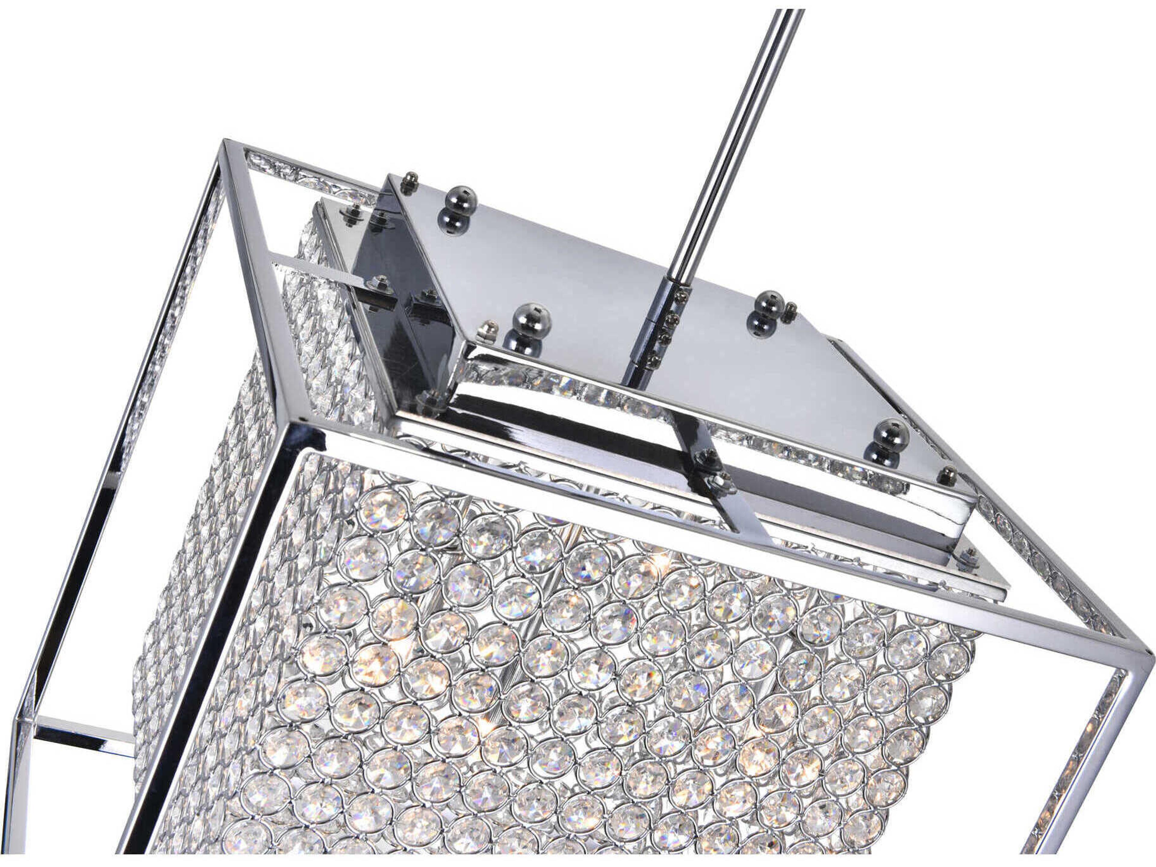 CWI Lighting Cube 5-Light Chrome Pendant