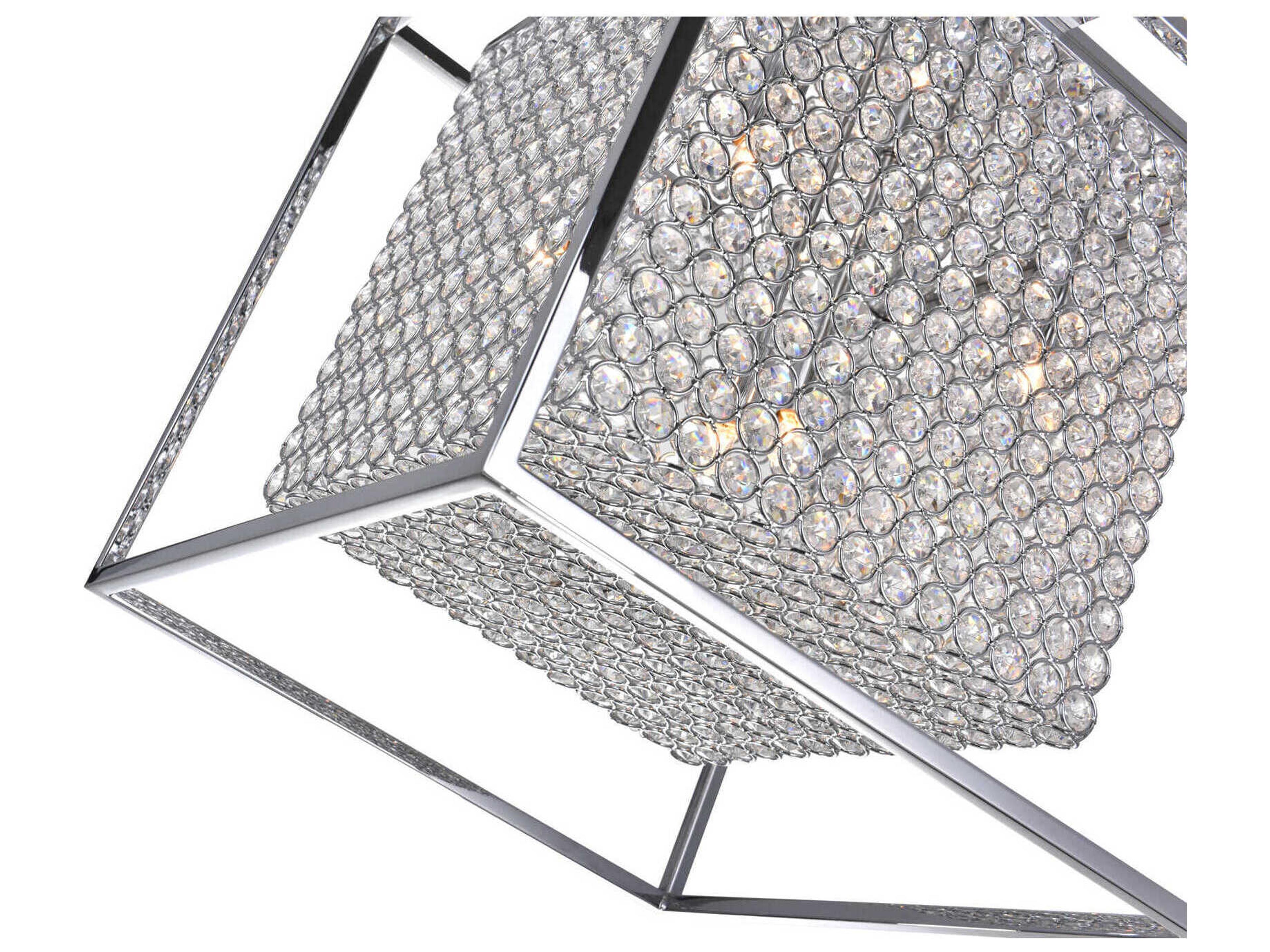 CWI Lighting Cube 5-Light Chrome Pendant