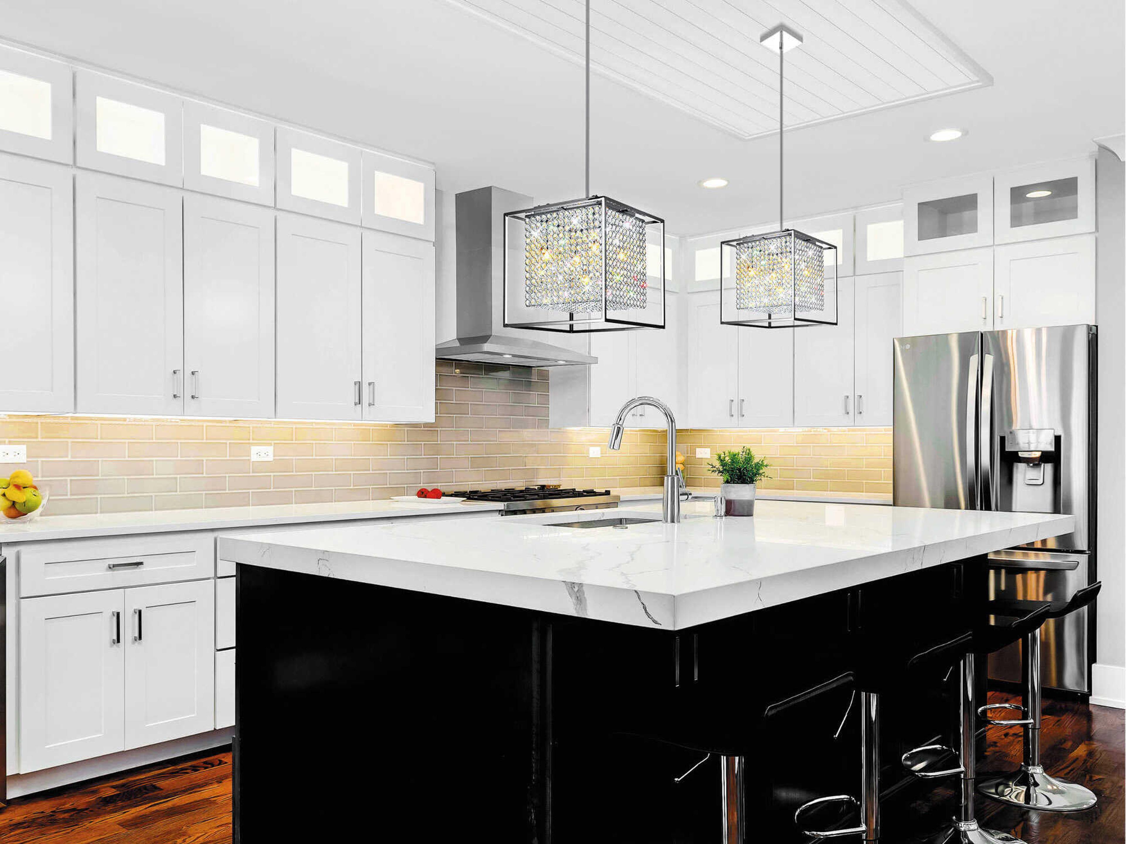 CWI Lighting Cube 5-Light Chrome Pendant